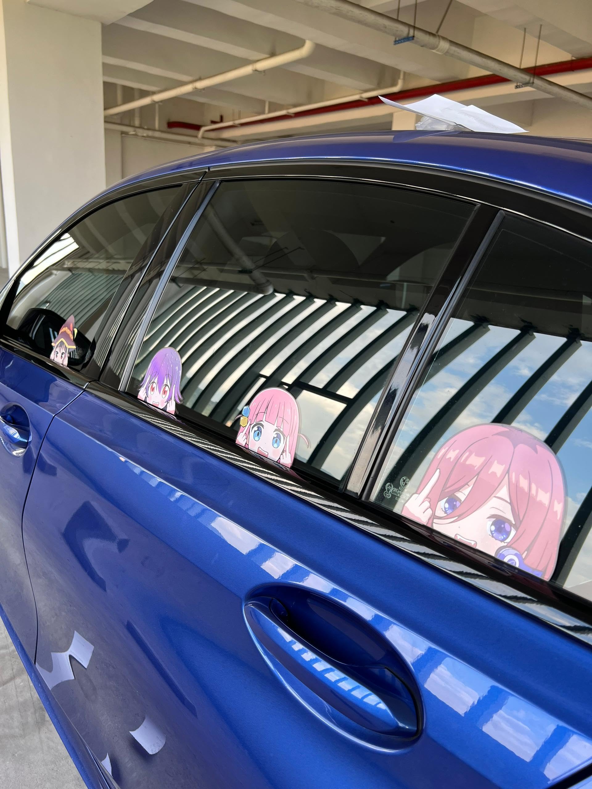 Anime Slime Rimuru Peeker Stickers for Cars - 5.2 x 8 Inches - Fun Decals for Windows, Laptops & Water Bottles | Perfect for Anime Fans & Car Enthusiasts
