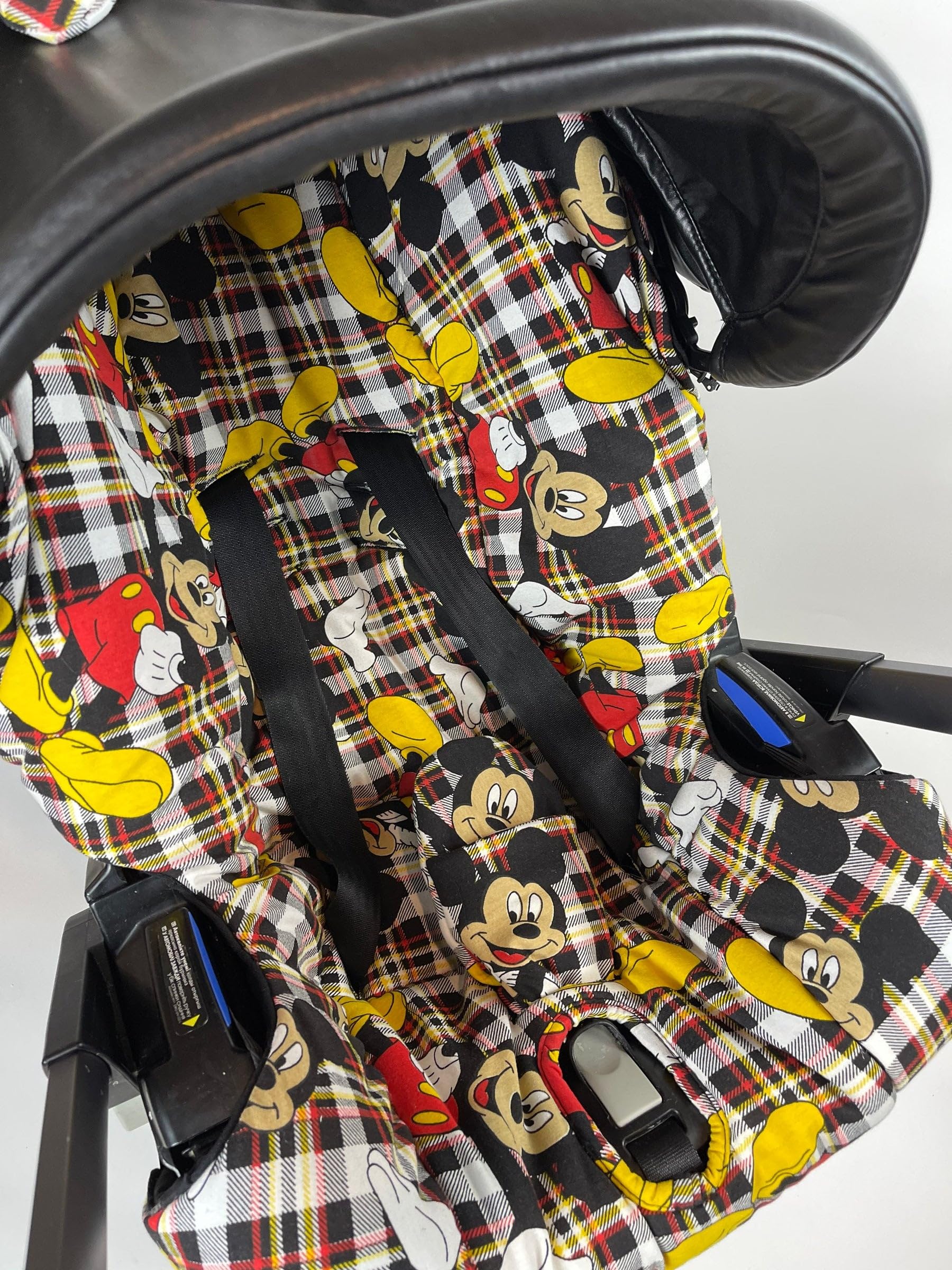 Stylish Tartan Black Baby Boy Car Seat Cover Set | Compatible with Doona Stroller & Infant Car Seats | Perfect Gift for Expecting Moms & Newborns | Soft Purple Fabric for Comfort | Ideal for Travel, Shopping & Daily Outings