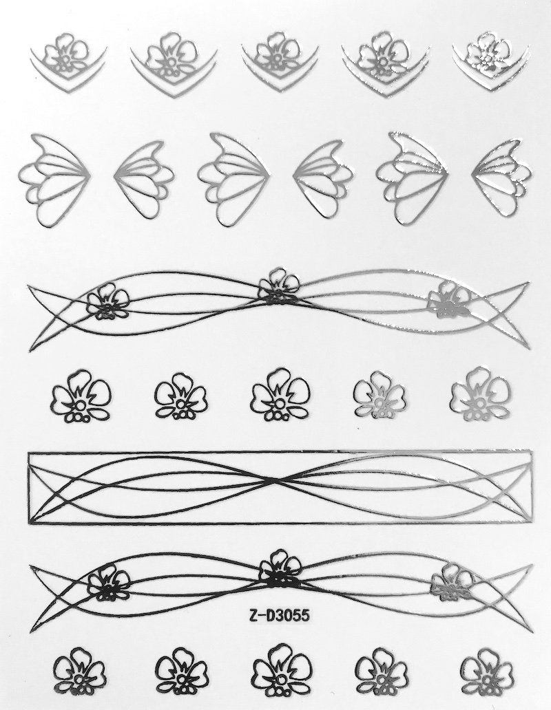 Nail Art Stickers LINES Collection - Premium Self-Adhesive Nail Decals for Women | Perfect for Parties, Weddings, and Everyday Fashion