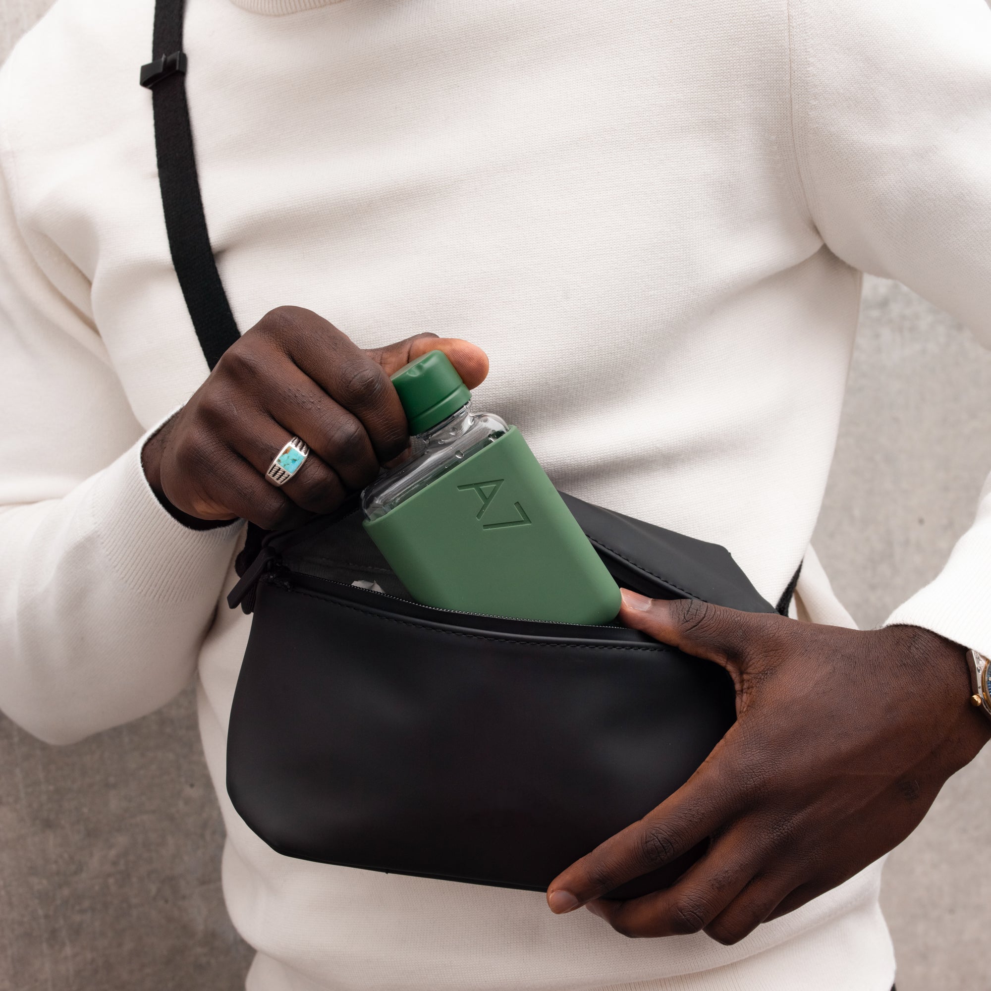 A7 Memobottle Slim Water Bottle - Reusable, Leak-Proof, BPA-Free - Perfect for Office, Gym, Travel & Outdoor Activities