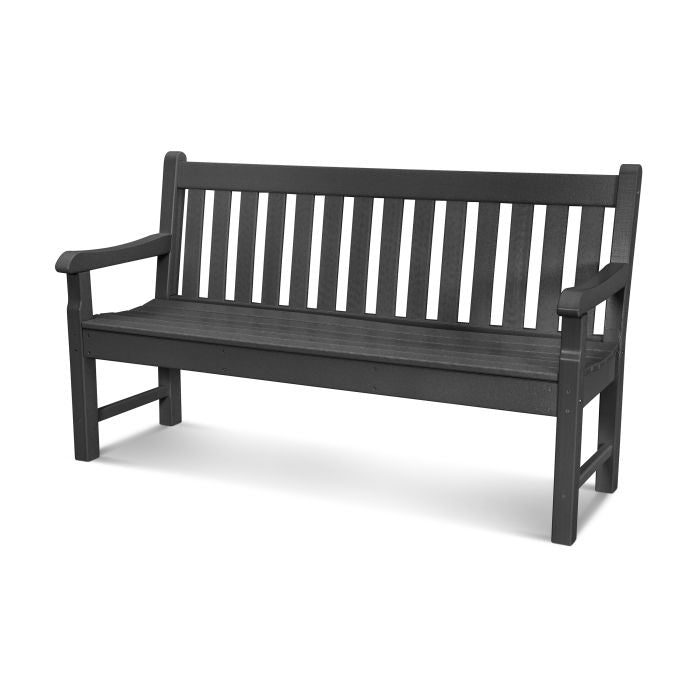 POLYWOOD Rockford 60-Inch All-Weather Outdoor Bench - Durable Recycled Plastic Furniture for Patio, Garden, and Backyard (Perfect for Poolside, Deck, or Porch Seating)