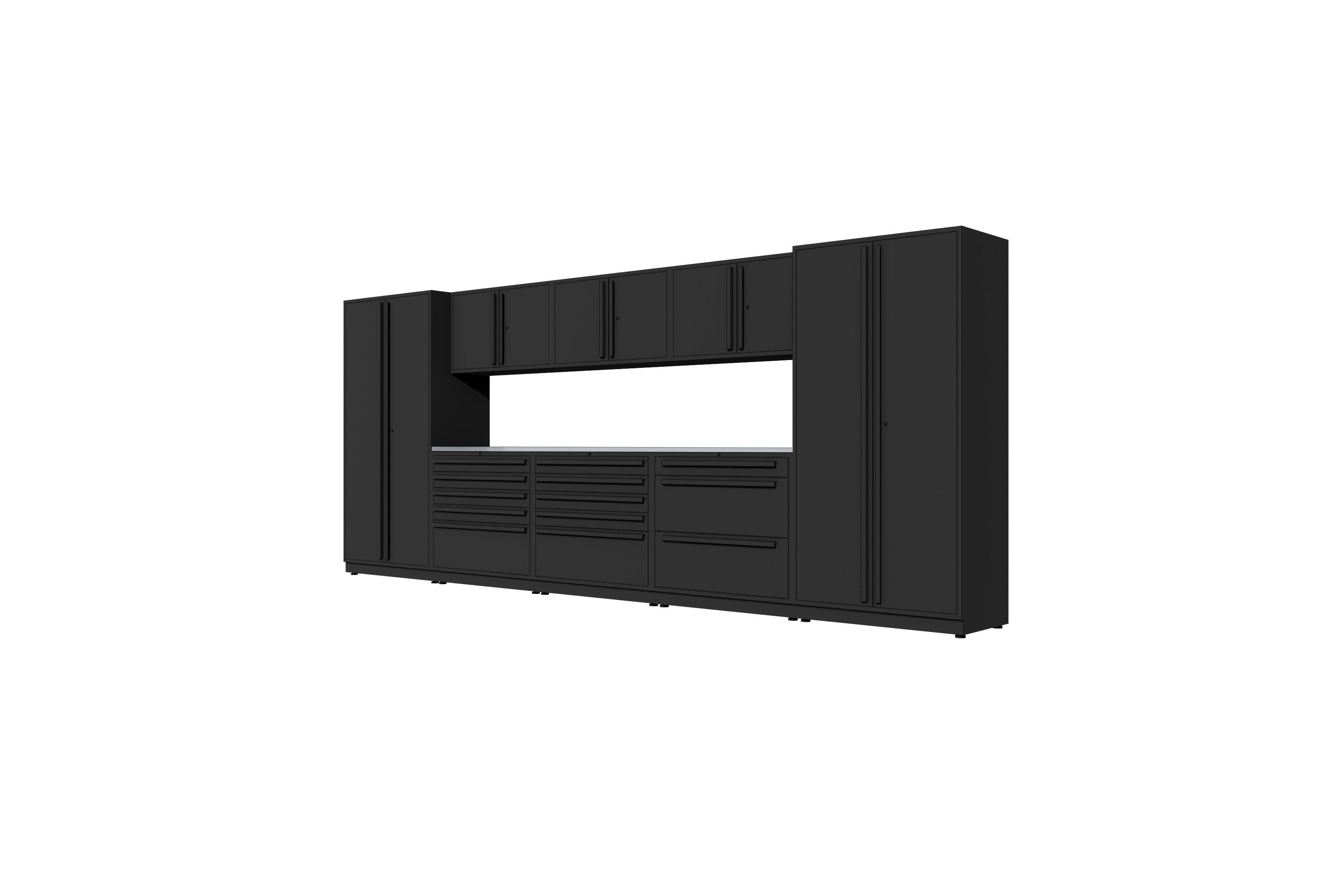 ProSlat Fusion Plus 200 Full Locker Preconfigured Array - Wall Mounted Garage Storage System for Tools & Equipment Organization