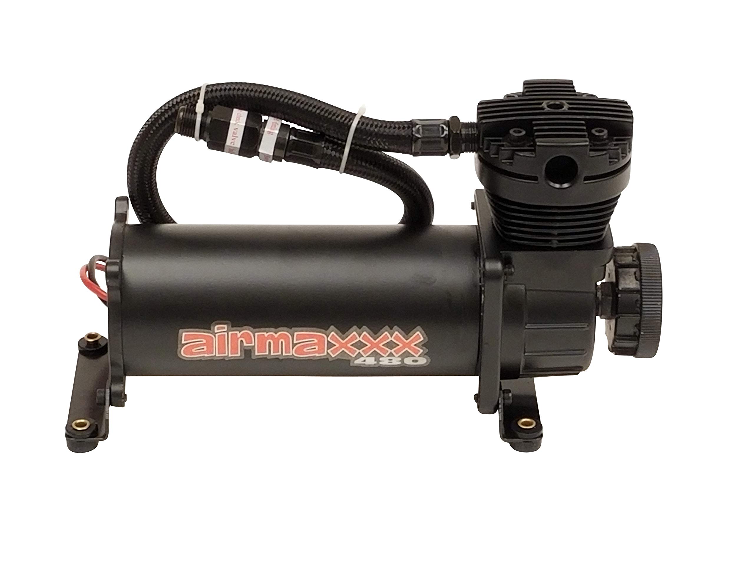 Airmaxxx 480 Black Air Compressor with Relay & Pressure Switch (90/120 PSI) - Ideal for Home Garage, Auto Repair, and DIY Pneumatic Tools