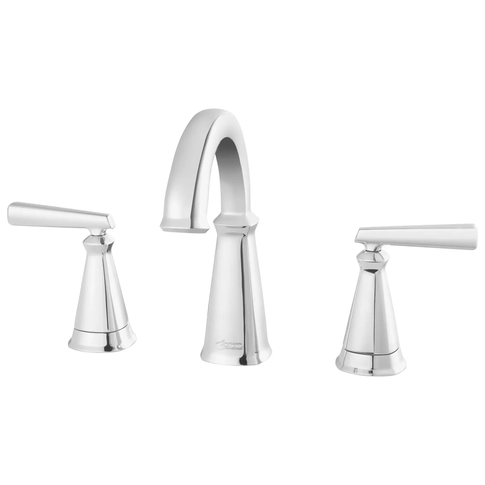 Edgemere® 8 Inch Widespread 2 Handle Bathroom Faucet - 1.2 GPM Low Flow, 4.5 L/min Water Saving - Brushed Nickel Lever Handles - Perfect for Modern Bathroom Vanities and Powder Rooms