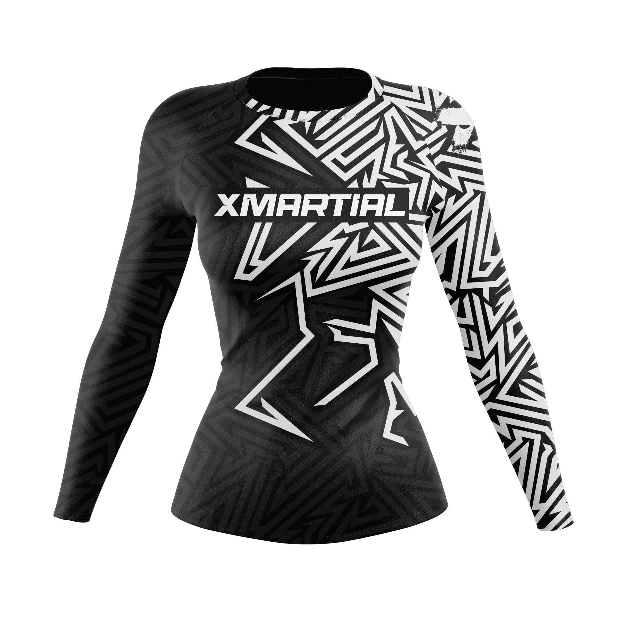 Women's BJJ Rash Guard with Anti-Slip Grip - Long Sleeve Compression Top for Brazilian Jiu-Jitsu, MMA & Training - Moisture Wicking & UV Protection for Women Martial Arts & Fitness Workouts