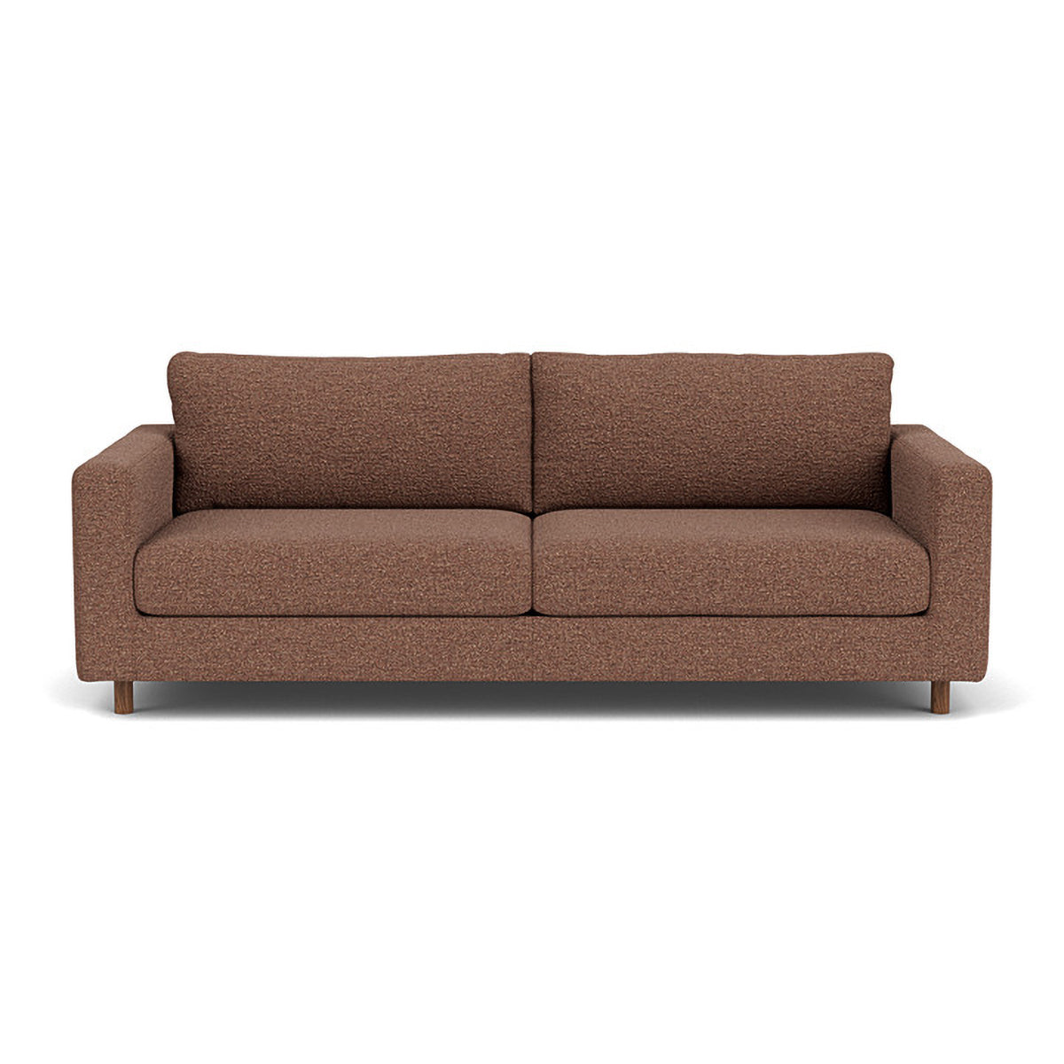 Modern Dylan Boucle 3-Seater Sofa - Soft Chenille Fabric Upholstered Couch for Living Room, Lounge & Office - Comfortable Mid-Century Design with Sturdy Wooden Legs
