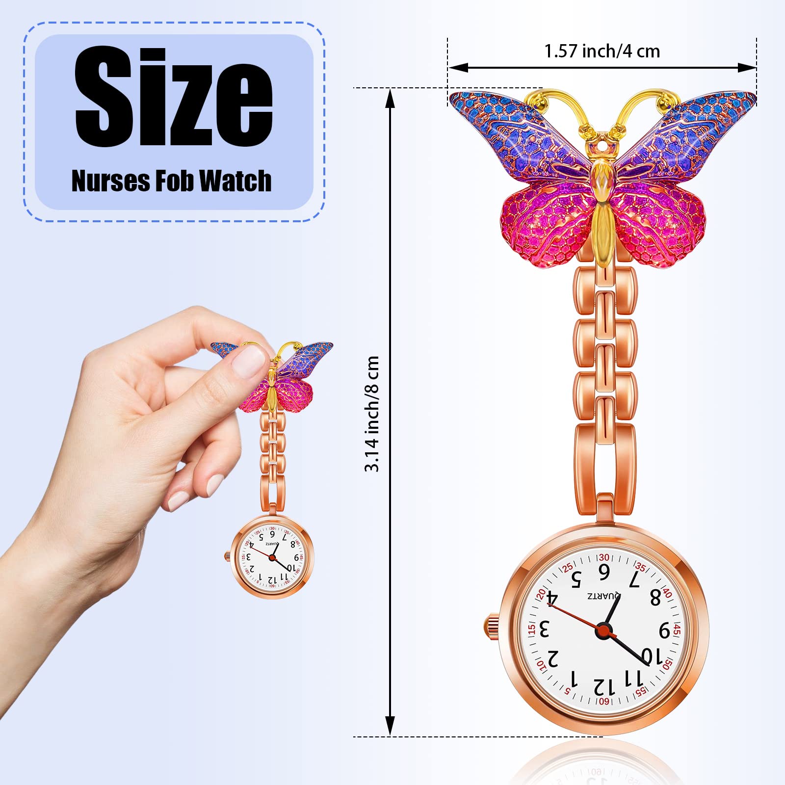 Xinjieda Nurse Fob Watch - Quartz Pocket Watch with Brooch Clip for Medical Professionals | Digital Nurse Watch for Shift Work & Patient Care | Perfect for Nurses, Doctors & Healthcare Workers
