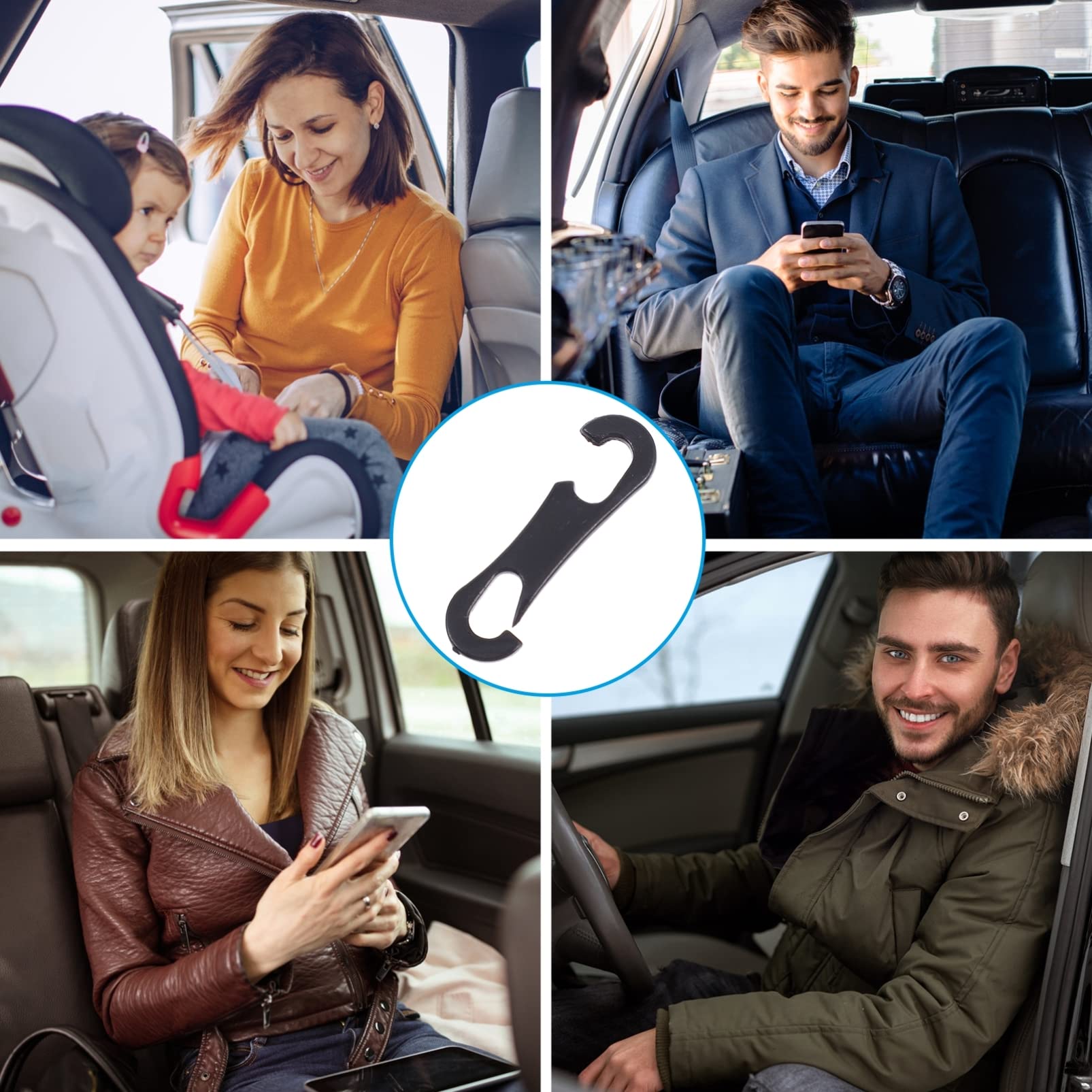 200Pcs Car Seat Cushion Hooks - Heavy Duty Auto Cushion Fixing Clips for Car Cover & Back Seat Accessories - Perfect for Securing Seat Covers in SUVs, Trucks and Sedans