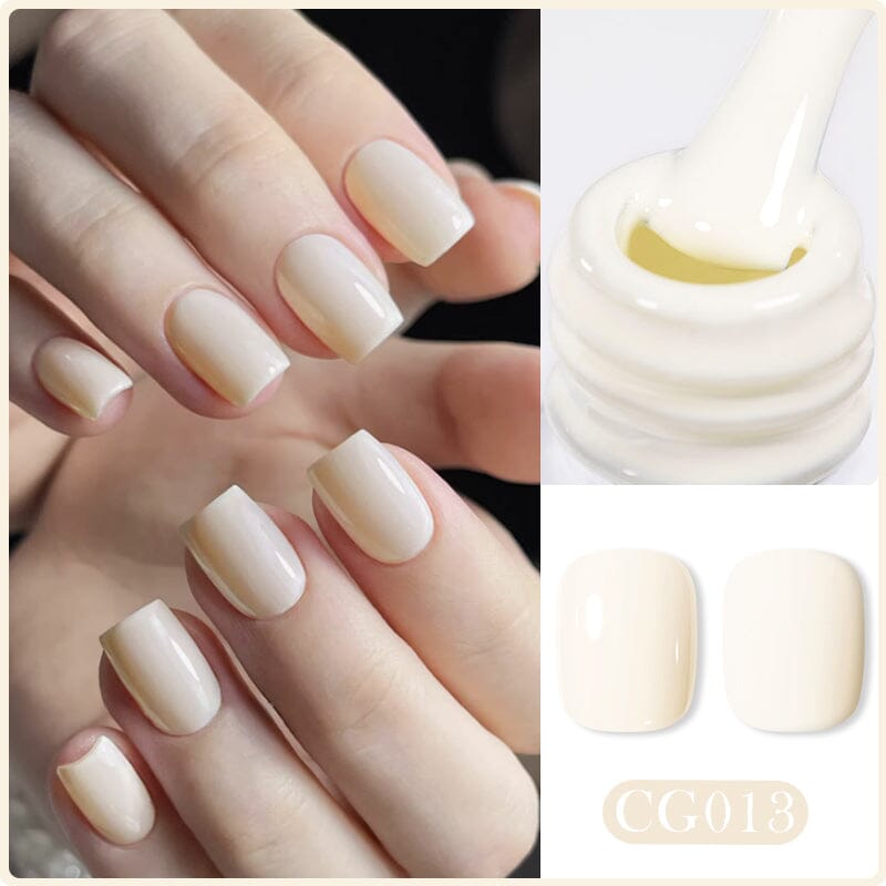 Silky White Series Color Gel Polish CG013 - 10ml Nail Polish for Manicure & Pedicure - Long Lasting & High Gloss Finish - Perfect for Home & Salon Use