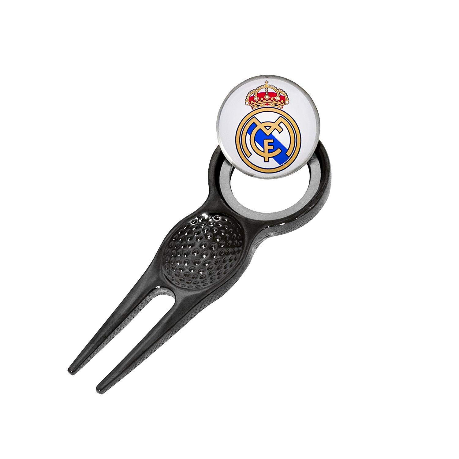 Official Real Madrid Golf Divot Tool Set - Premium Ball Mark Repair Tool with Club Logo - Perfect Gift for Soccer & Golf Fans (Home, Office, Golf Course Use)