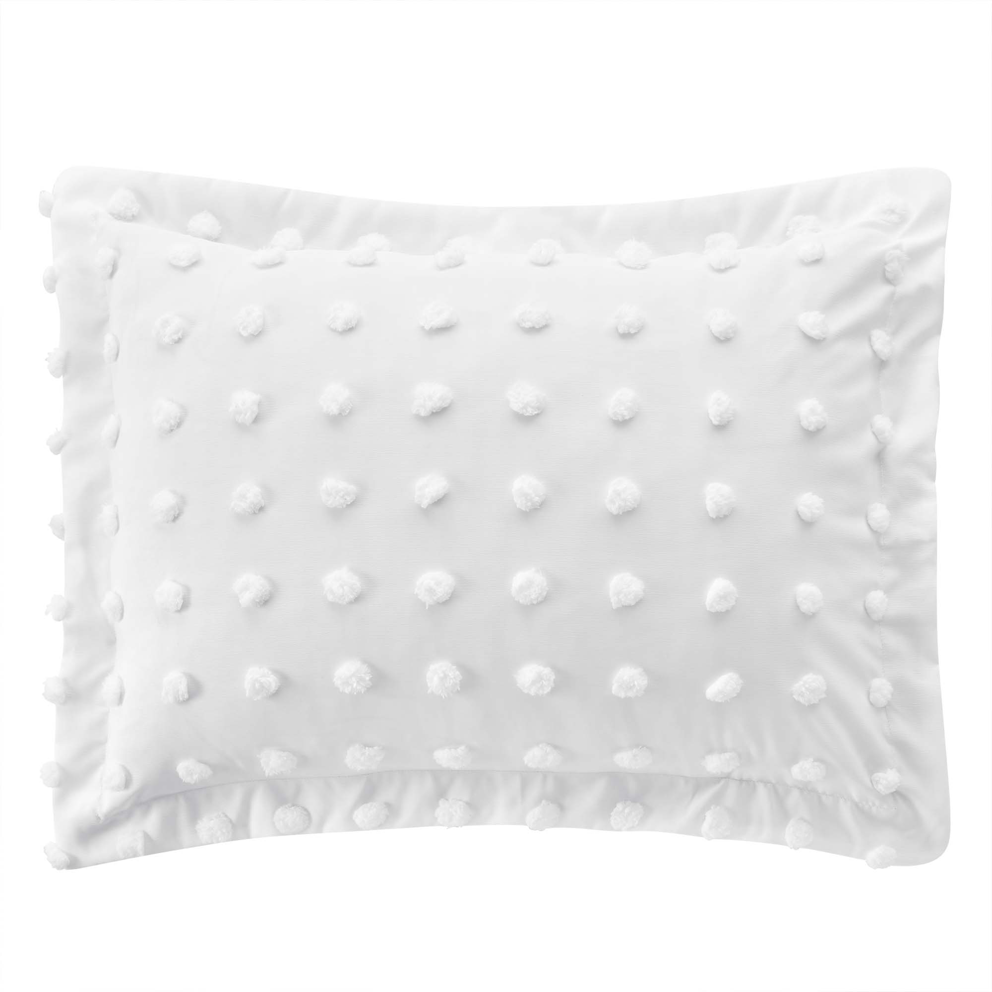 Luxury White Pom Pom Comforter Set - Soft & Cozy Bedding for Girls, Teens & Adults - Perfect for Bedroom, Dorm, Guest Room Decor