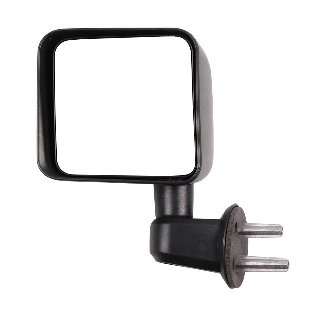 Replacement Side Mirrors for Jeep Wrangler 2007-2017 - Manual Adjust & Fold, Textured Black (Left & Right) - Perfect for Off-Roading & Daily Driving