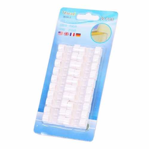 20-Pack Adhesive Cable Clips for Table & Wall - Cord Organizer for Wire Management - Perfect for Home, Office & Desk Organization
