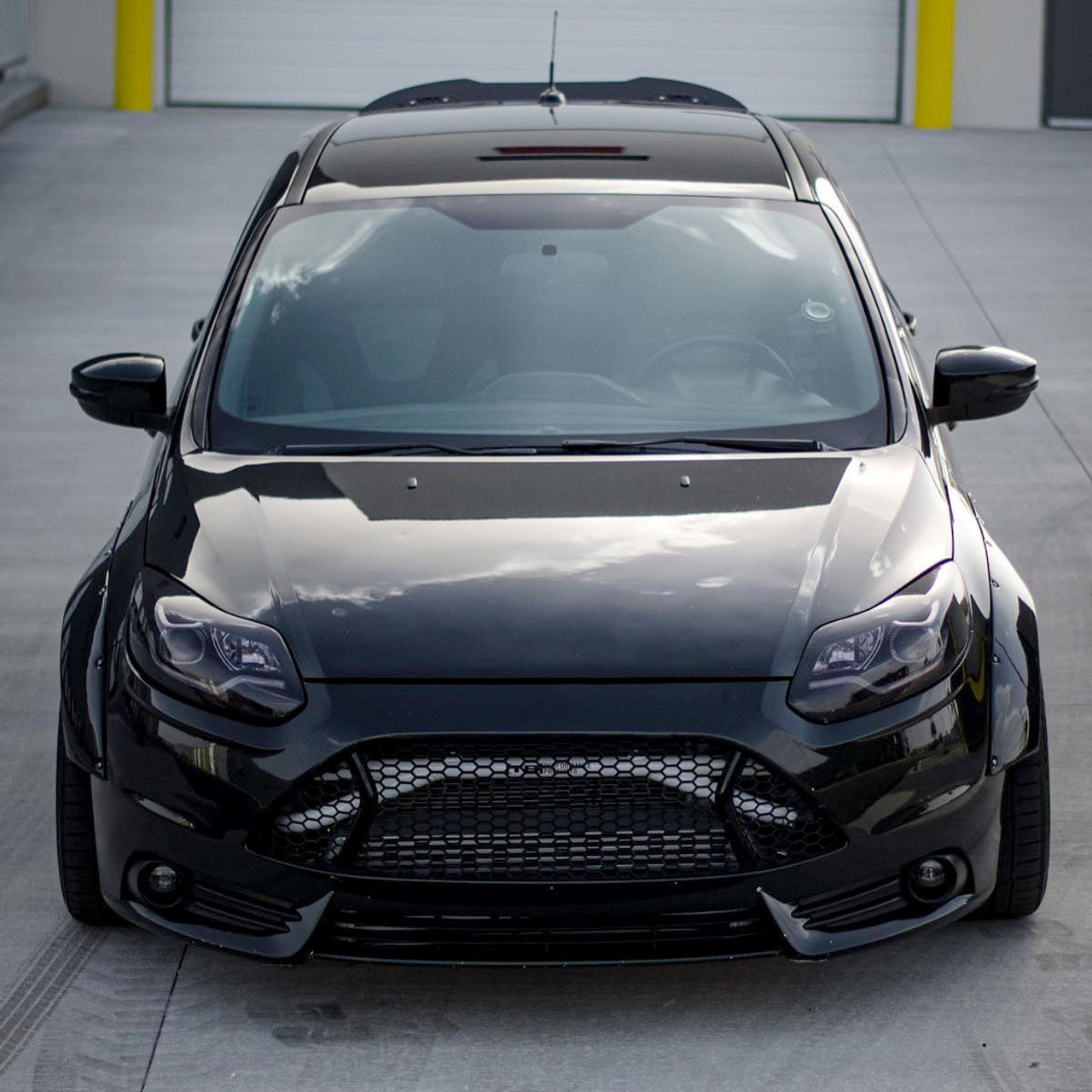 2012-2014 Ford Focus Projector Headlights with LED Light Strip & Sequential Turn Signals - Matte Black Housing & Clear Lens - Upgrade for Night Driving & Custom Car Styling