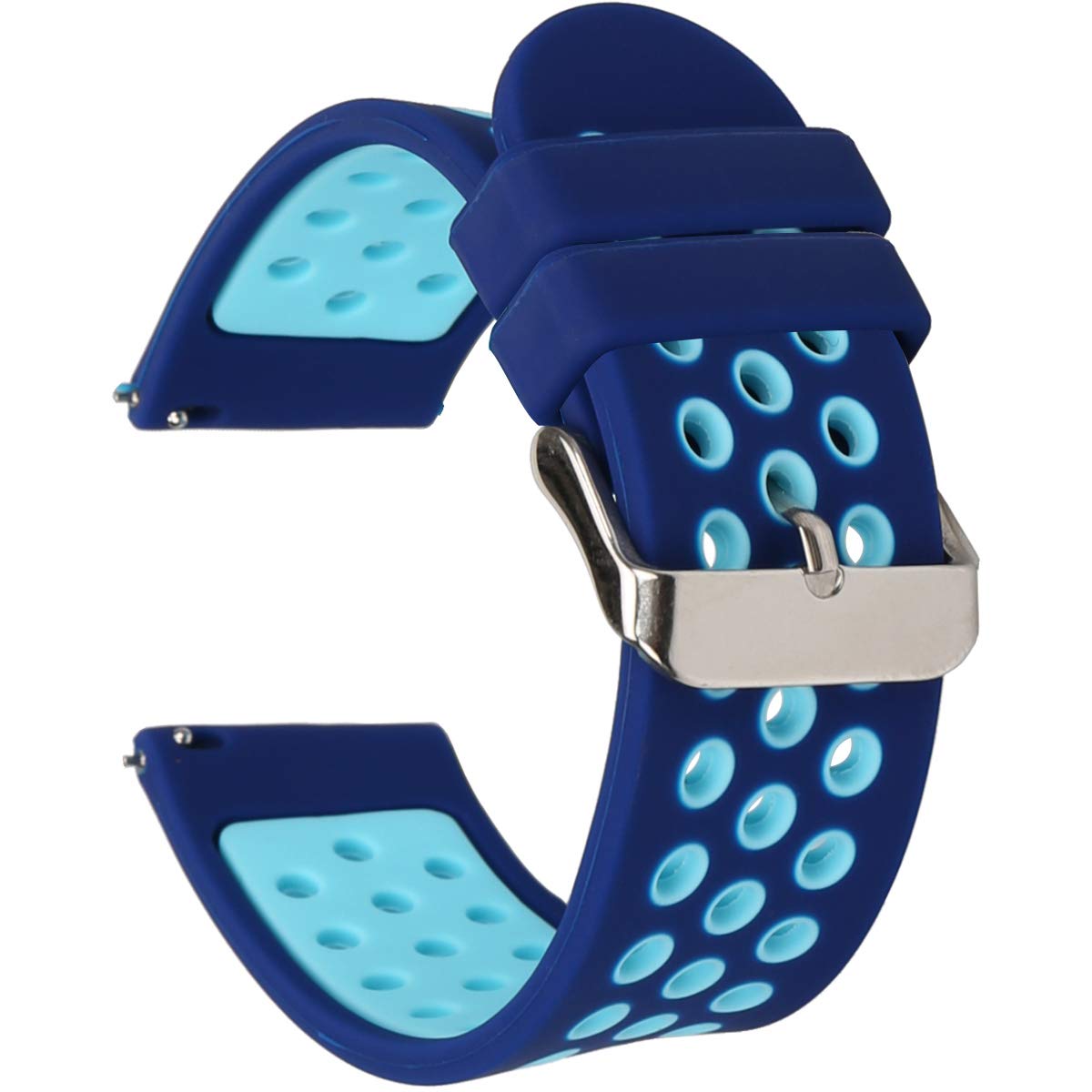 Universal 18mm 20mm 22mm 24mm Quick Release Silicone Watch Band - Durable Rubber Replacement Strap for Men & Women - Perfect for Sports, Fitness & Everyday Wear
