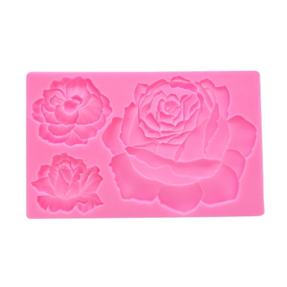 Premium Silicone Molds for DIY Soap Making, Candle Crafting & Cake Decorating - Flexible Rose-Shaped Molds for Handmade Soaps, Candles & Gum Paste - Perfect for Home Baking, Wedding Favors & Craft Projects