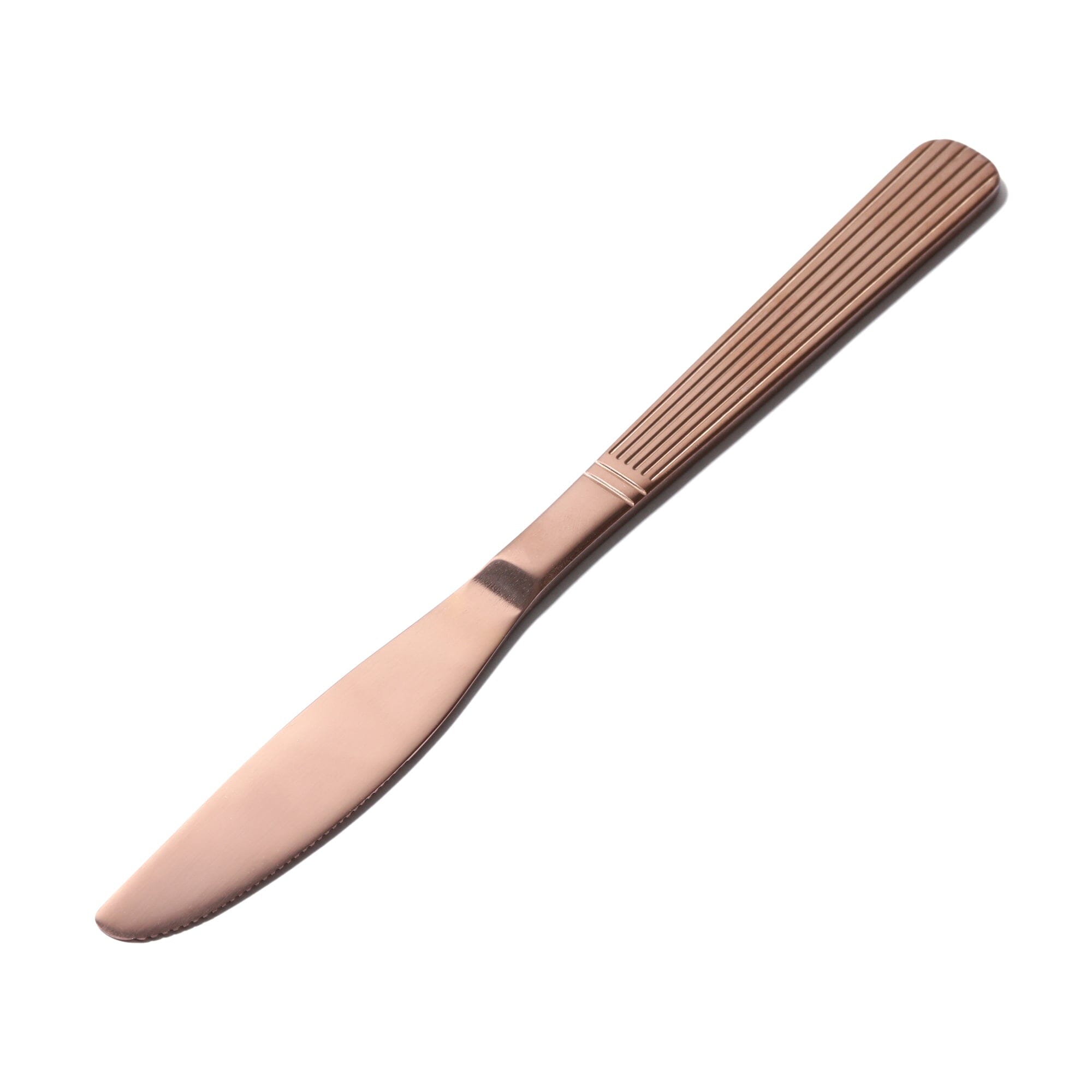 10-Piece Stainless Steel & Copper Cutlery Set - Elegant Flatware for Dining, Gifts, and Home Decor