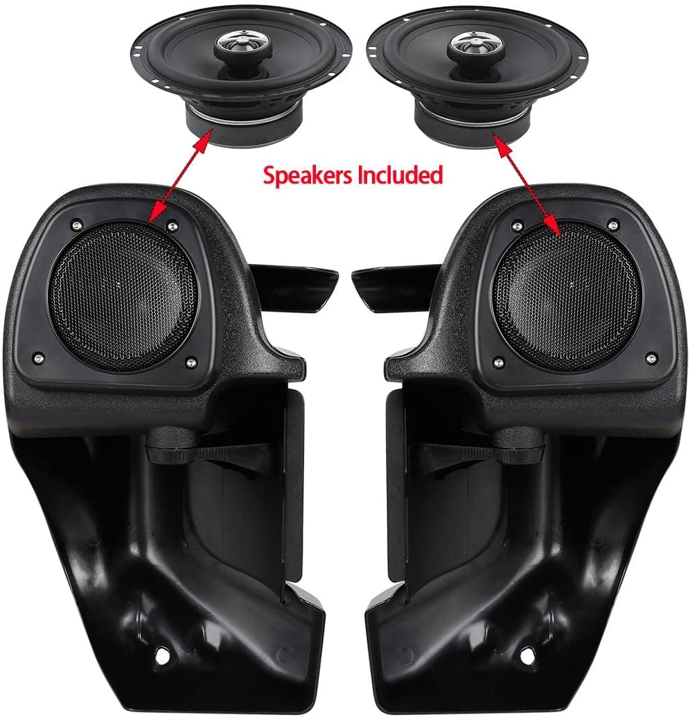 SLMOTO Lower Vented Fairing with Speakers Kit for Harley Touring Models (Road King, Street Glide, Electra Glide, Ultra-Classic, Road Glide) - Compatible with FLT, FLHT, FLHTCU, FLHRC 1983-2013 | Enhanced Airflow & Premium Audio for Long Rides