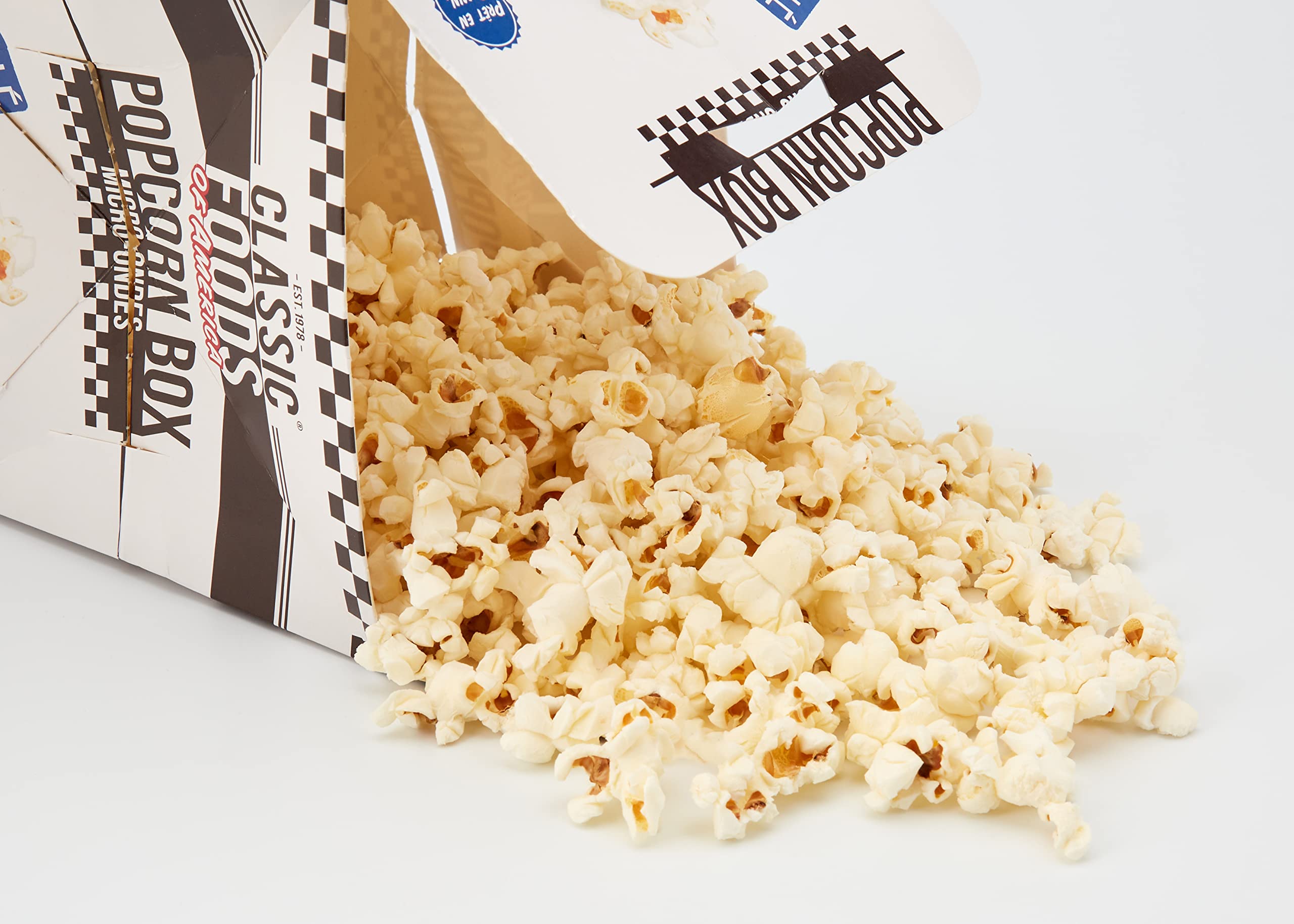Classic Foods of America Popcorn Box - 100g Gourmet Popcorn for Movie Nights & Parties | Sweet & Savory Snack Pack