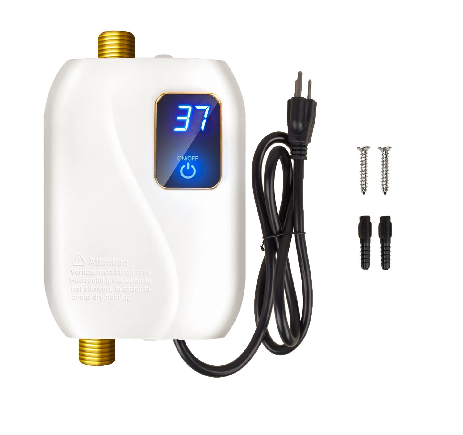 **110V 3000W Electric Tankless Water Heater - Instant On-Demand Hot Water with Digital Display - Under Sink Mini Heater for Kitchen, Bathroom & Washing - Perfect for Small Homes, Apartments & RVs**