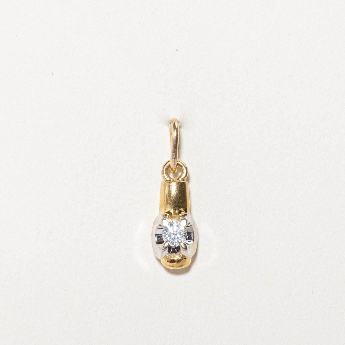 0.13ct Two Tone Gold Diamond Pendant Necklace for Women - Elegant 14K White & Yellow Gold Jewelry Gift for Anniversary, Birthday & Special Occasions