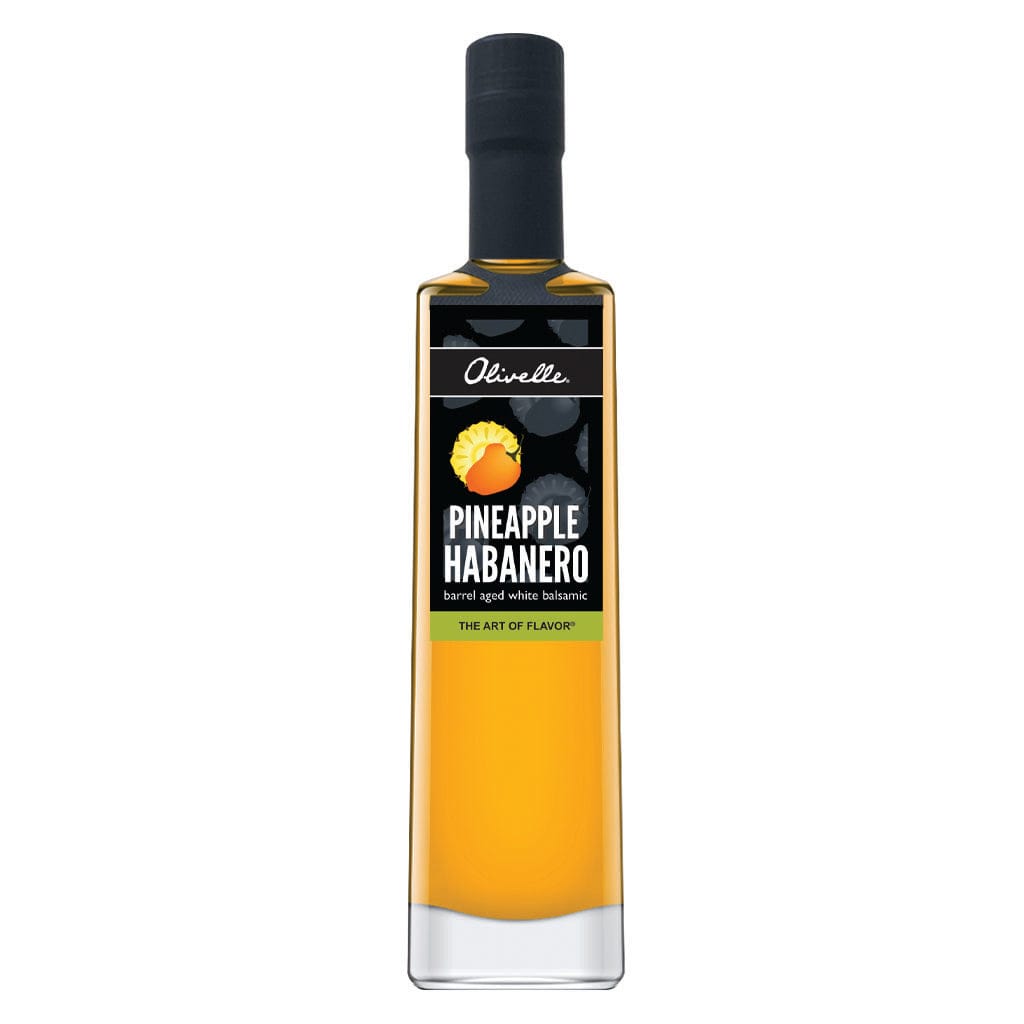 Olivelle Barrel Aged Pineapple Habanero White Balsamic Vinegar - Premium Gourmet Cooking Ingredient for Salads, Marinades & Cocktails | Perfect for Home Chefs & Food Enthusiasts