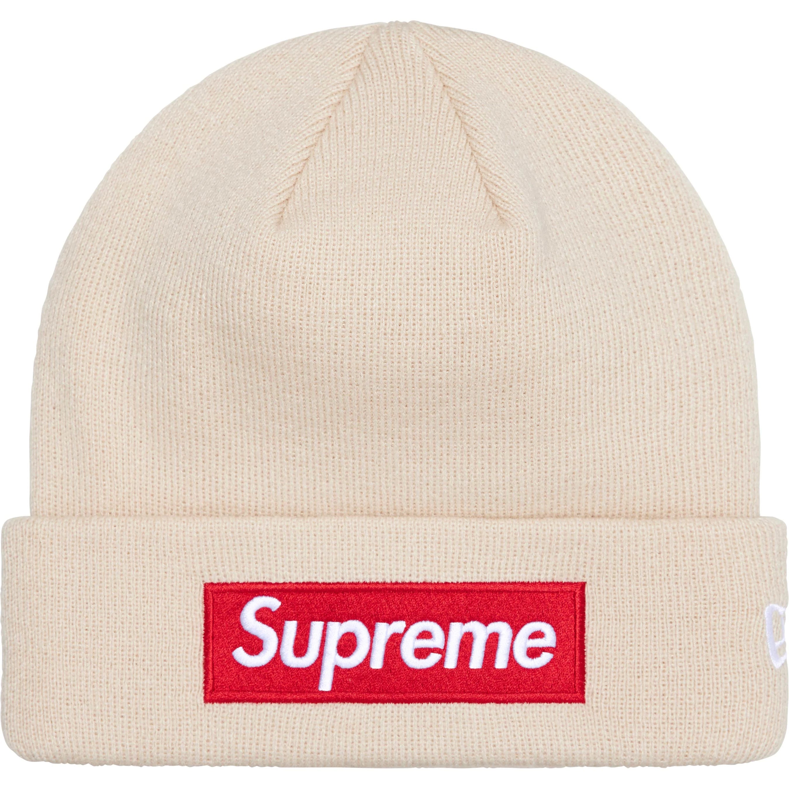 Supreme New Era® Box Logo Beanie - Winter Knit Hat for Men & Women - Perfect for Cold Weather, Streetwear Fashion & Outdoor Activities