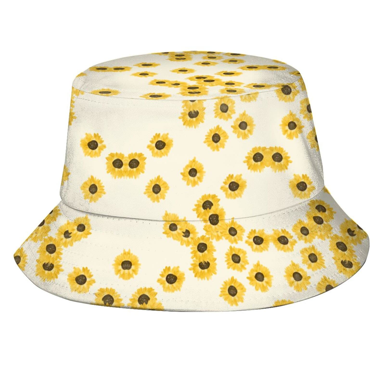 Stylish Daisy & Bees Bucket Hat - Floral Fisherman Sun Hat for Women, Summer Beach Travel, Outdoor Activities & Gardening Accessories