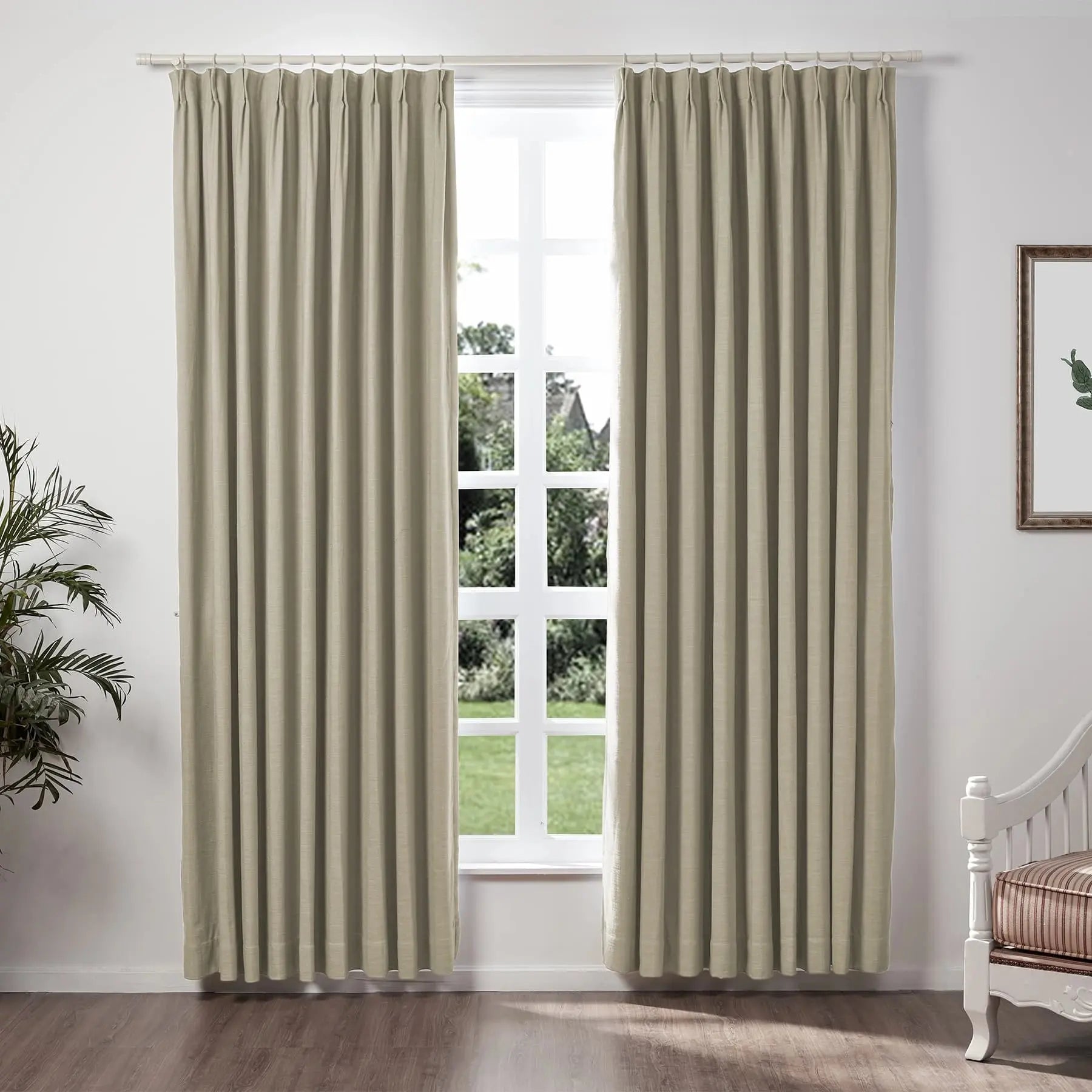 Motorized Blackout Pinch Pleat Curtains - Ready Made for Living Room & Bedroom - Noise Reduction & Light Blocking for Better Sleep