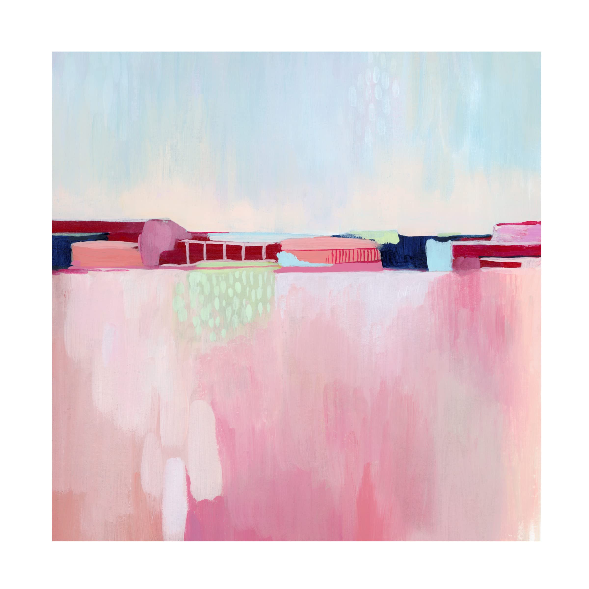 Grace Popp 'Candy Cityscape II' Modern Canvas Wall Art - Vibrant Pop Art Painting for Living Room, Bedroom & Office Decor