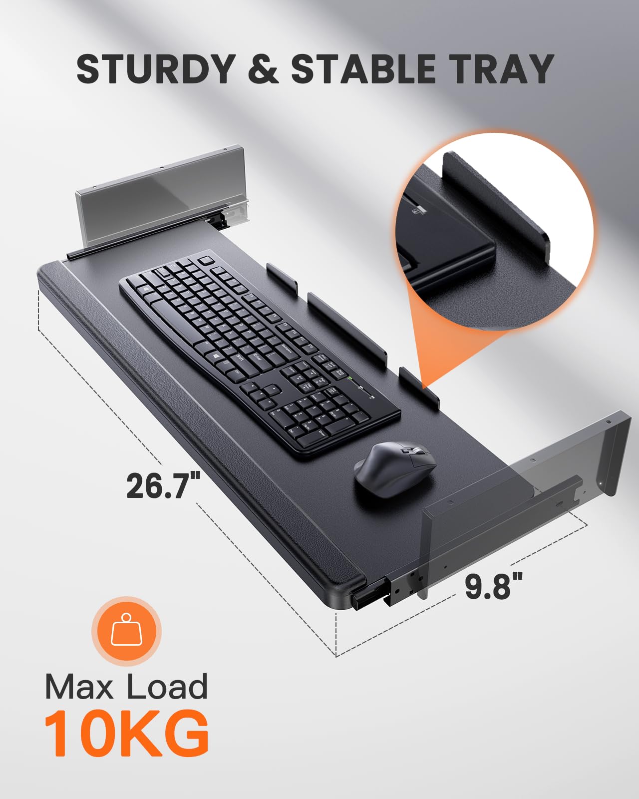 ErGear 63x28 Inches Electric Standing Desk with Keyboard Tray - Adjustable Height Sit Stand Desk for Home Office, Computer Workstation (Black) | Perfect for Remote Work, Gaming Setup & Ergonomic Workspace