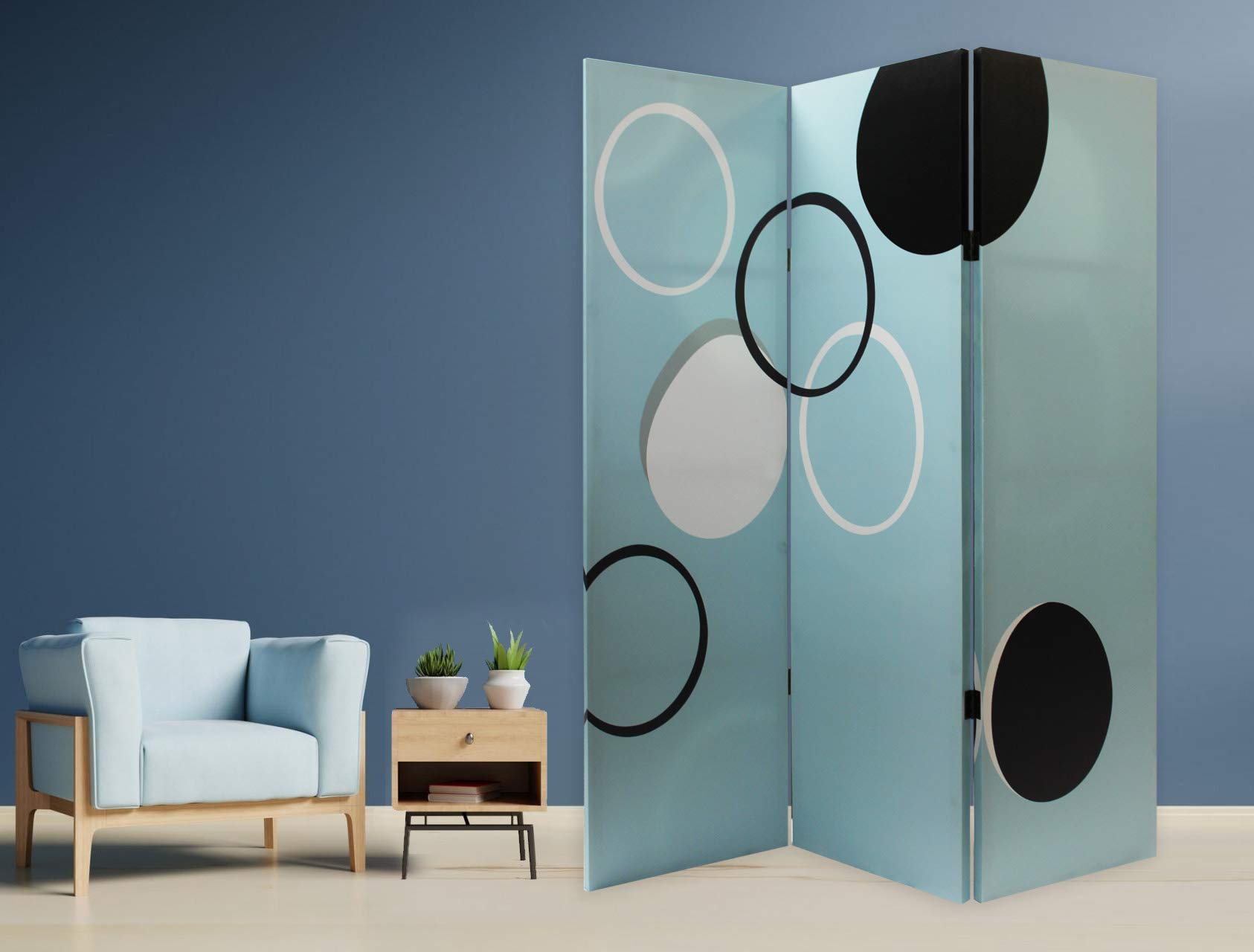 Screen Gems Modalla Room Divider - 6-Panel Folding Privacy Screen for Home & Office - Perfect for Living Room, Bedroom, and Workspace Separation