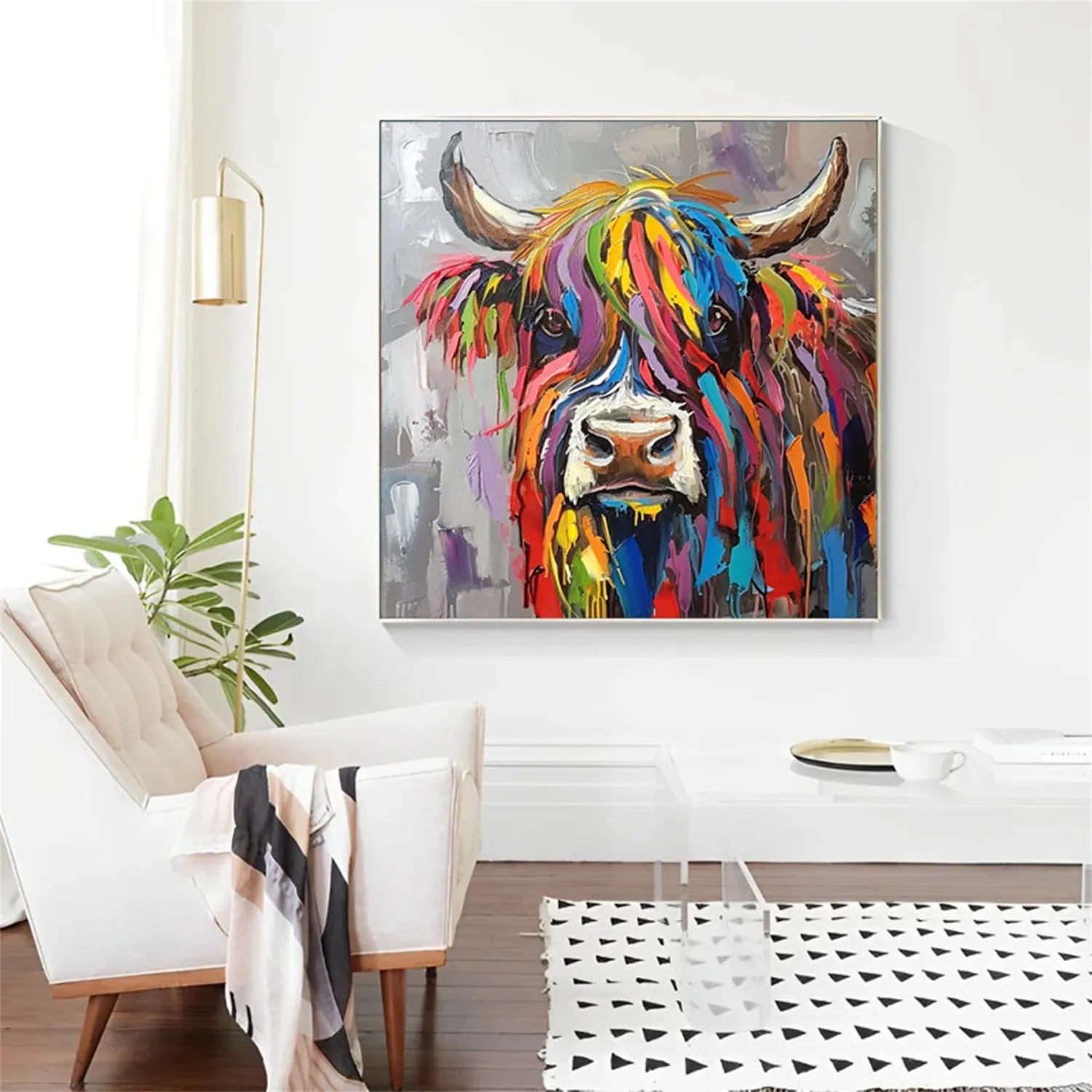 Animal Art Painting #AP090 - Handmade Canvas Wall Decor for Living Room, Bedroom & Office | Wildlife & Nature Inspired Artwork