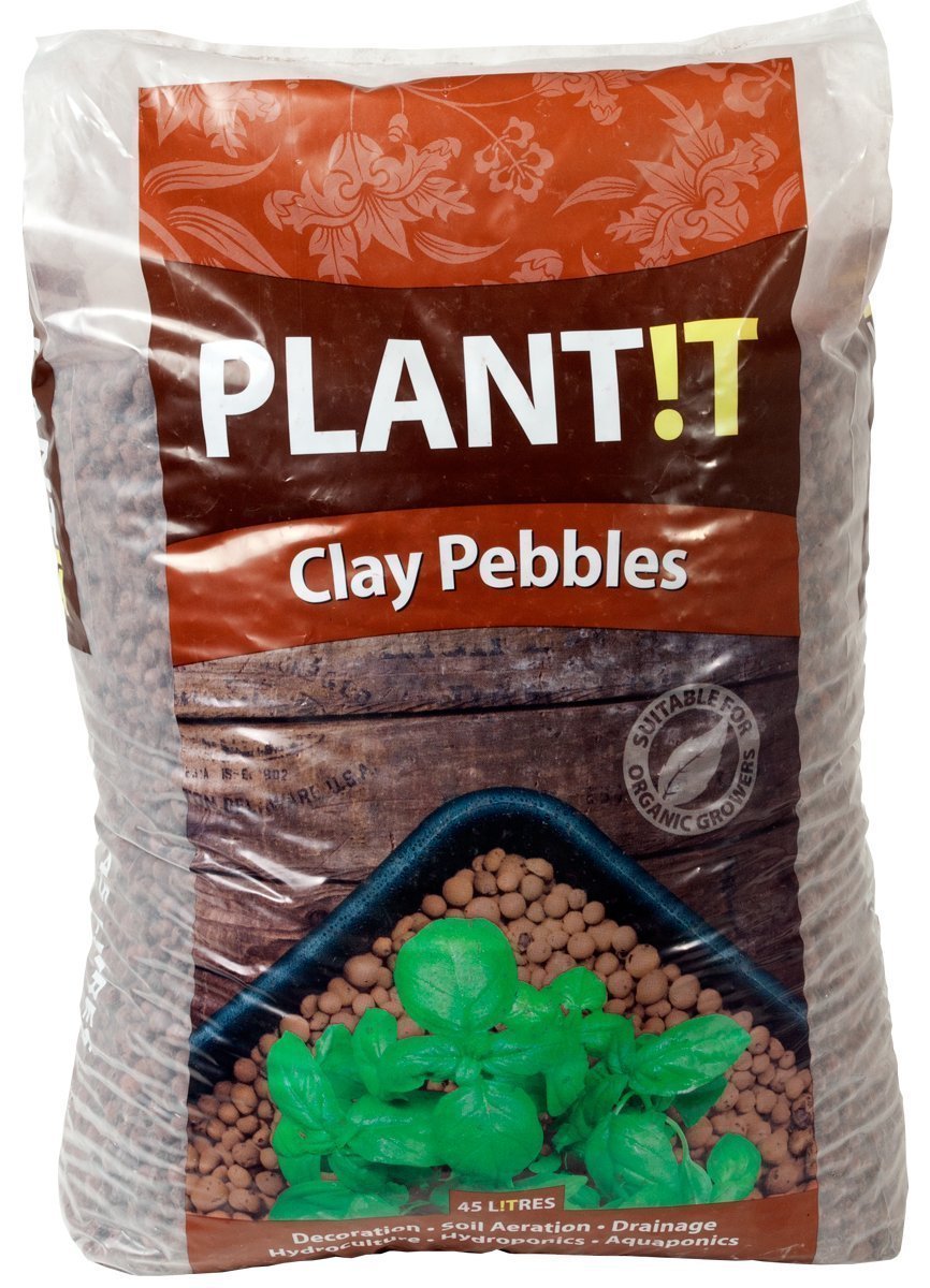 Premium Hydroponic Clay Pebbles - 45L Natural Horticultural Growing Media for Plants, Clean & pH Stable - Ideal for Hydroponics, Aquaponics, Indoor Gardening & Plant Propagation