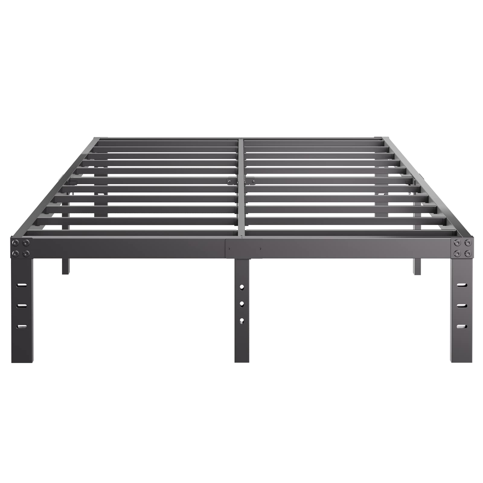 COMASACH 14 Inch Full Size Bed Frame - Heavy Duty 3500 lbs Capacity Metal Platform with No Box Spring Needed | Noise-Free & Non-Slip Mattress Foundation in Black | Perfect for Guest Rooms, Dormitories & Small Bedrooms