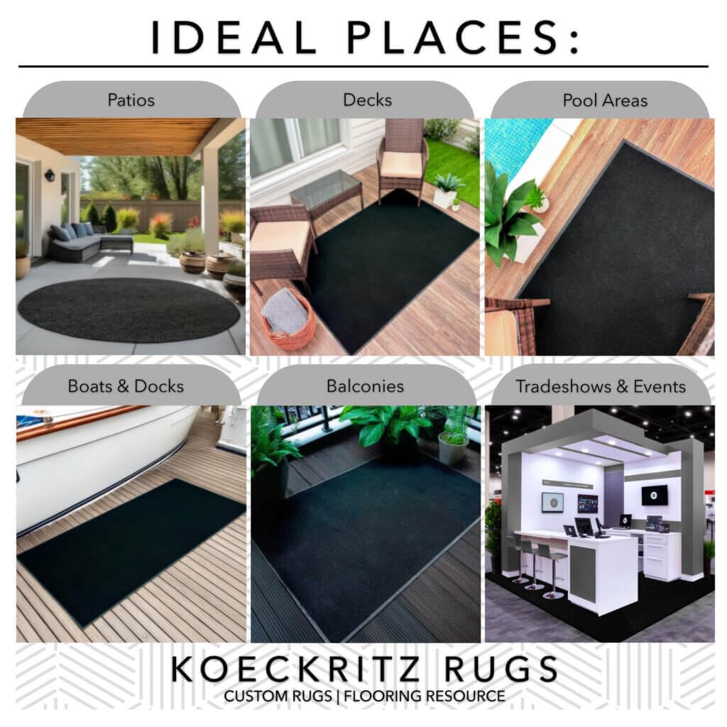 KOECKRITZ Valdosa 100% UV-Resistant Olefin Indoor/Outdoor Rug - 4' x 14' Camel - Perfect for Patio, Balcony, Deck, Dock & Gazebo - Weatherproof & Fade-Resistant Floor Mat for High-Traffic Areas