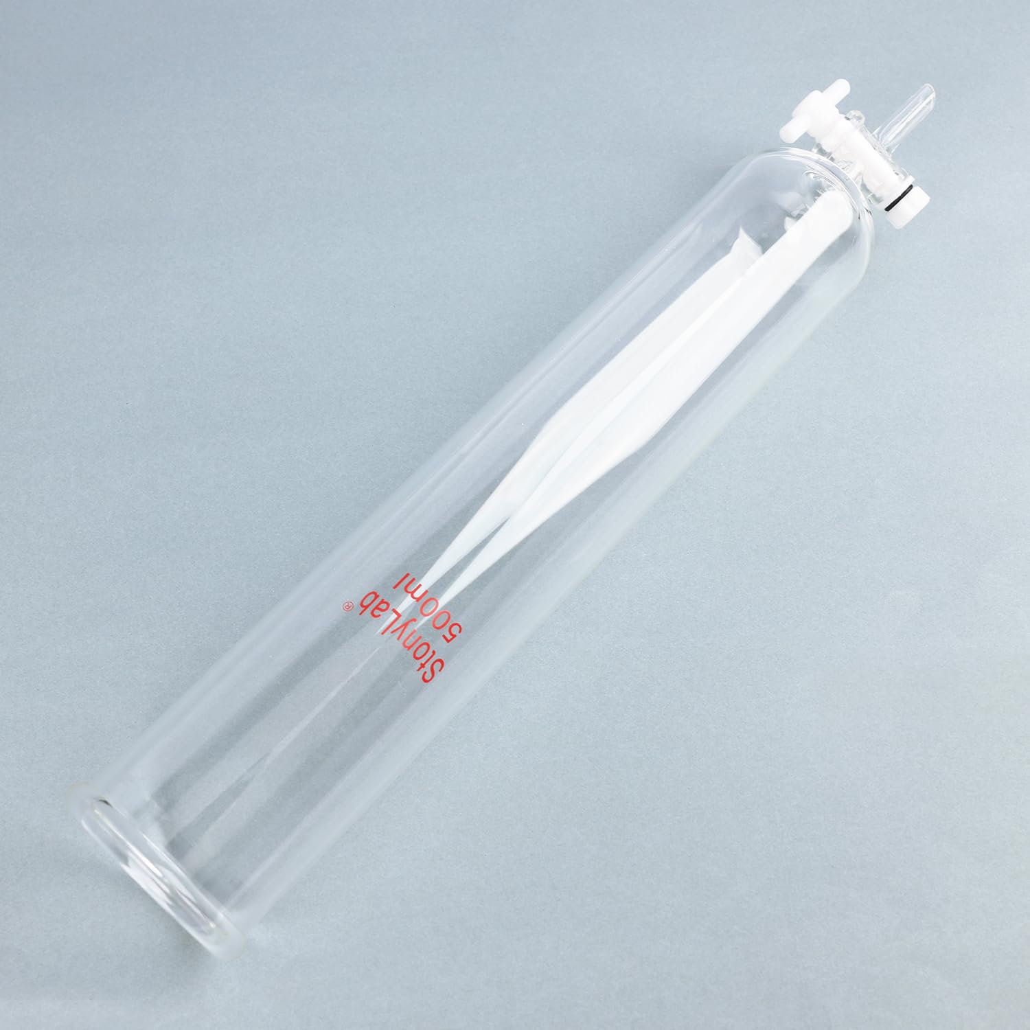 Stonylab 500ml Borosilicate Glass Dropping Funnel with PTFE Stopcock - Lab Grade Burette Funnel for Chemistry Experiments, Essential Oil Mixing & Home DIY Projects