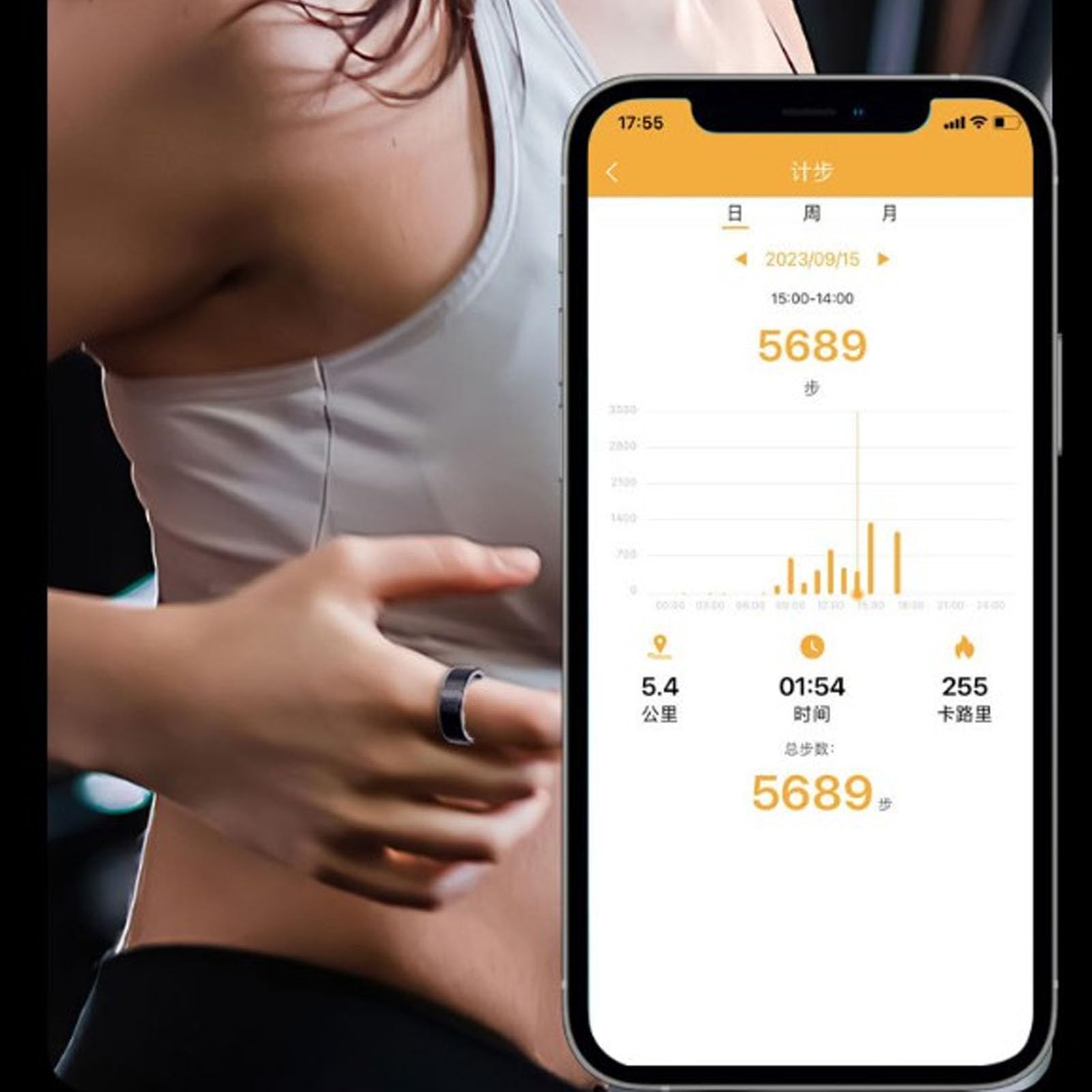 Smart Ring Fitness Tracker - IPX8 Waterproof Sleep & Heart Rate Monitor with Stress Tracking for Men & Women - Perfect for Workouts, Sleep Analysis & Daily Health Monitoring