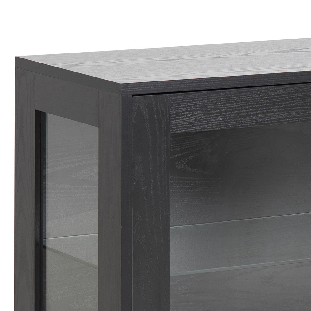 KREMAN 140cm Black Sideboard Buffet Cabinet - Modern Storage Solution for Dining Room, Living Room & Entryway