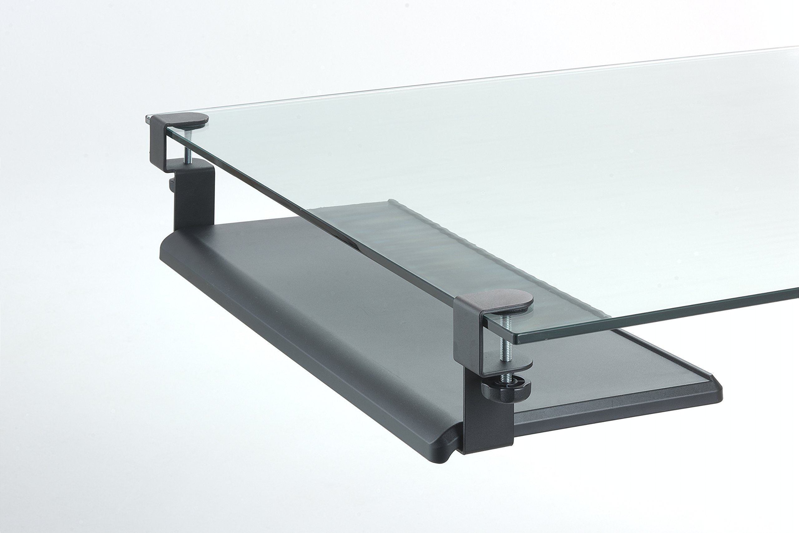 Exponent 51207 Adjustable Under Desk Keyboard Tray - Ergonomic Computer Keyboard Drawer with Clamp Mount for Home Office & Gaming Setup