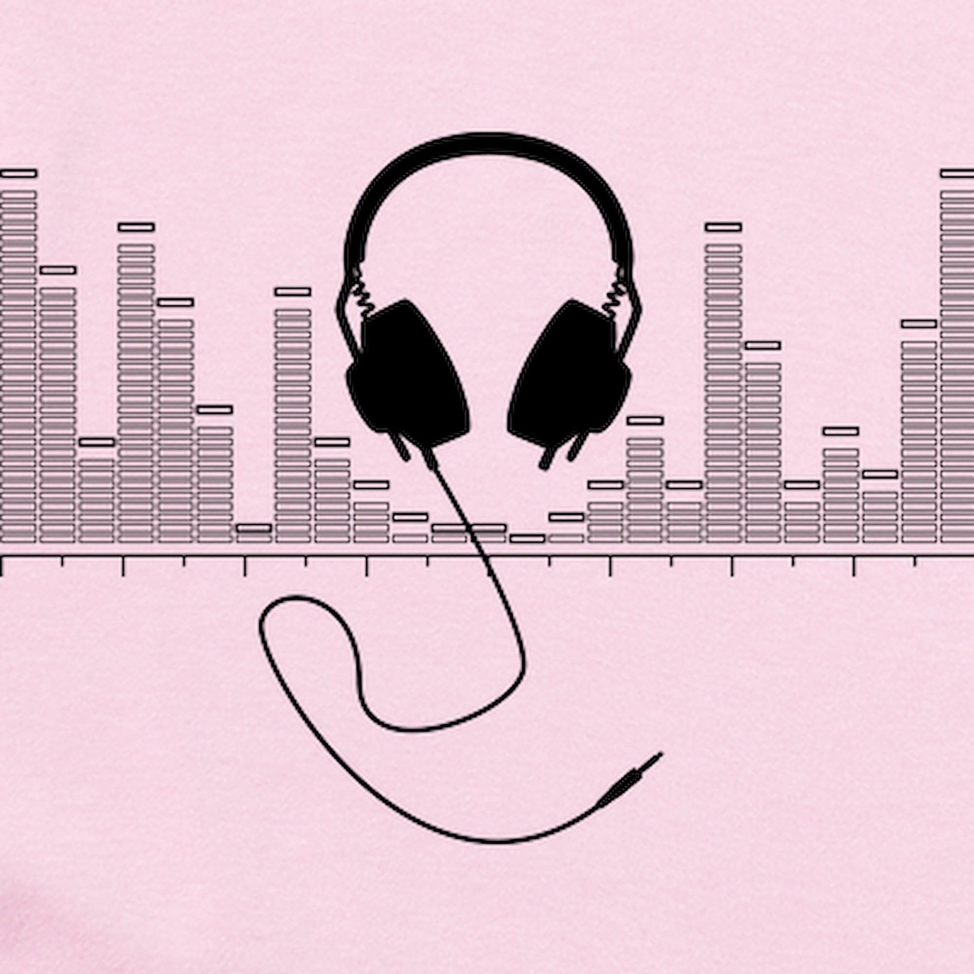 Black Audio Bar Graph Headphones Baby Bodysuit - Cute Infant Romper for Music Lovers & Newborn Photoshoots