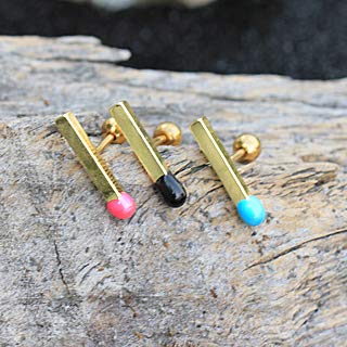 Covet Jewelry 14K Gold Plated Matchstick Cartilage Hoop Earrings - Trendy Minimalist Ear Cuff for Women, Perfect for Everyday Wear & Special Occasions