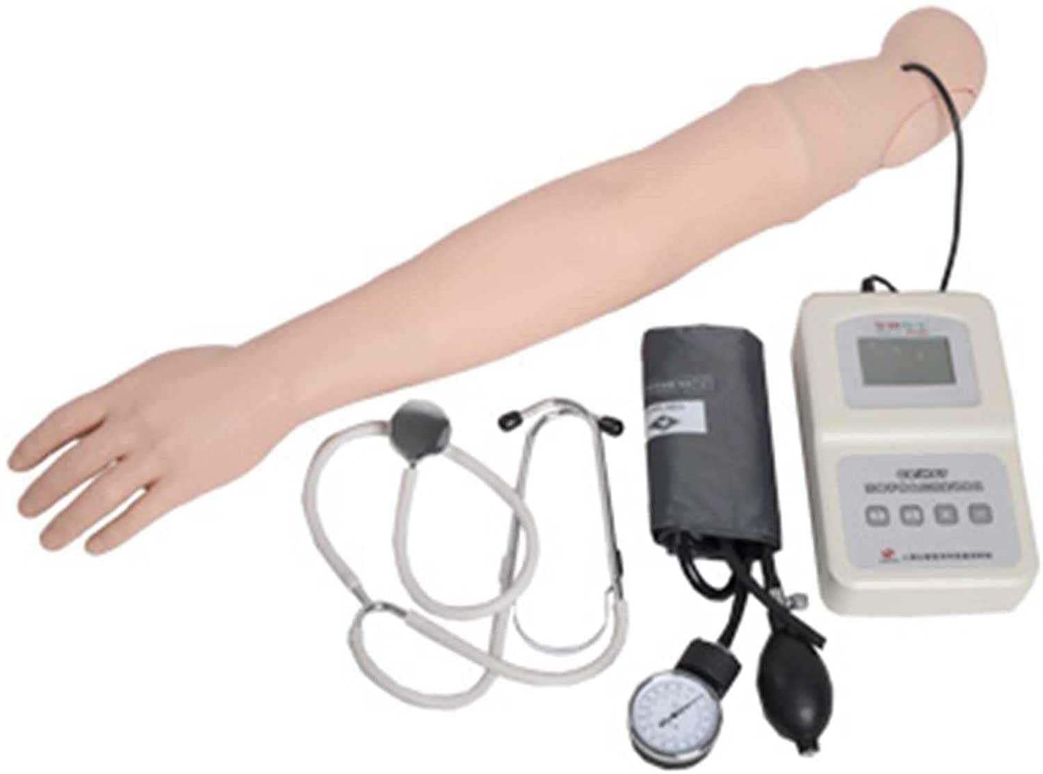 HGYYIO Blood Pressure Training Arm Model - Adult BP Cuff & Stethoscope Kit with Korotkoff Sound Simulator | Nursing Skills Manikin for Medical Students & Healthcare Training | Perfect for Classroom, Clinical Practice & EMT Certification Prep