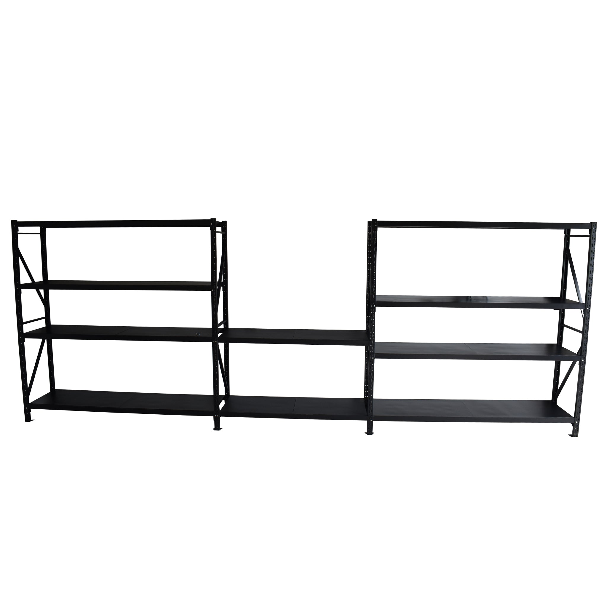5.5m x 2m x 0.6m Heavy Duty Industrial Shelving Unit with Workstation - 2500KG Capacity for Warehouse Storage & Organization