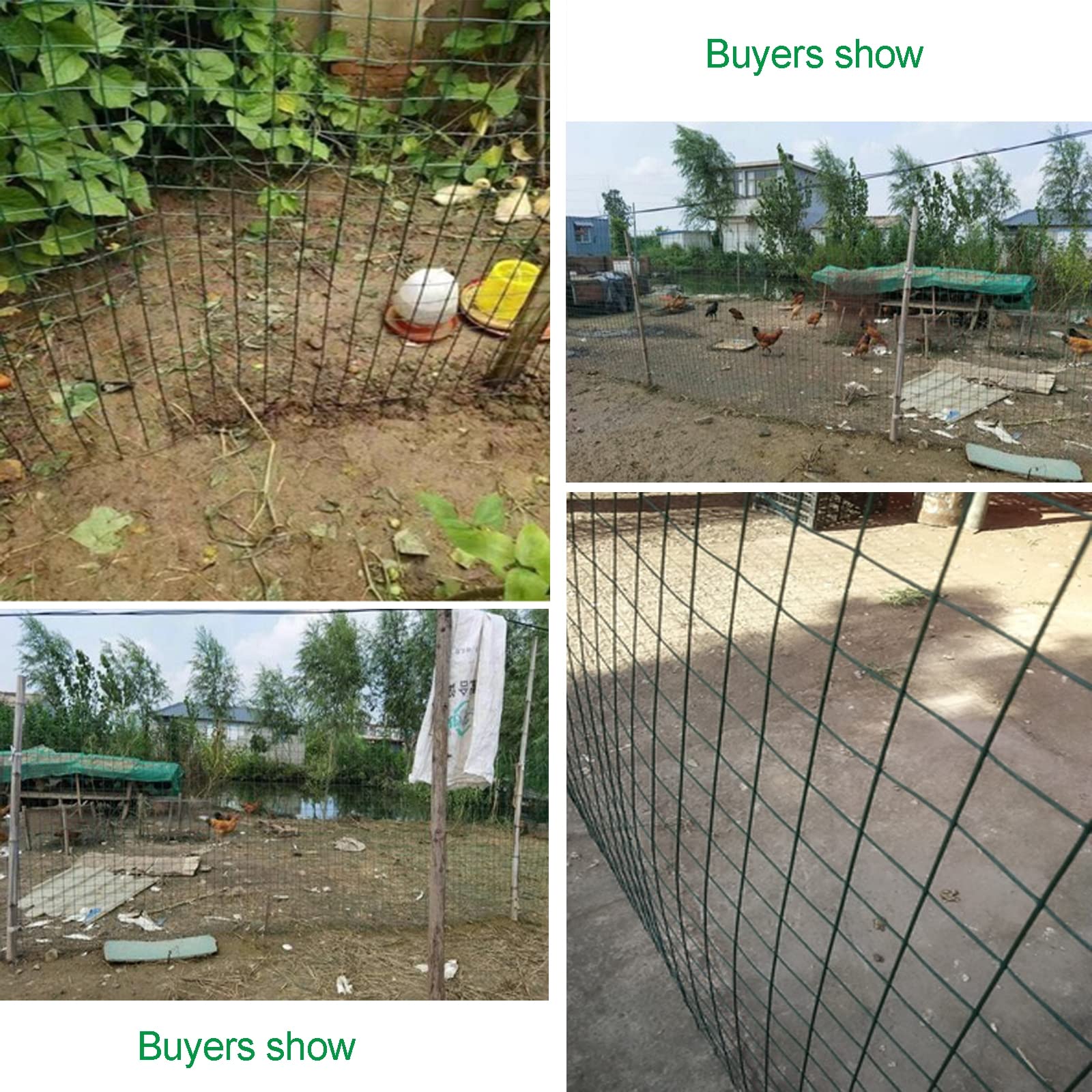 LFFH Green Vinyl Coated Welded Wire Mesh - 1.5mm Wire Diameter, 3cm Hole Size - 1x30m Garden Fencing for Chicken Coop, Poultry Netting & Plant Protection - Durable Outdoor Use for Backyard, Farm & Garden Security