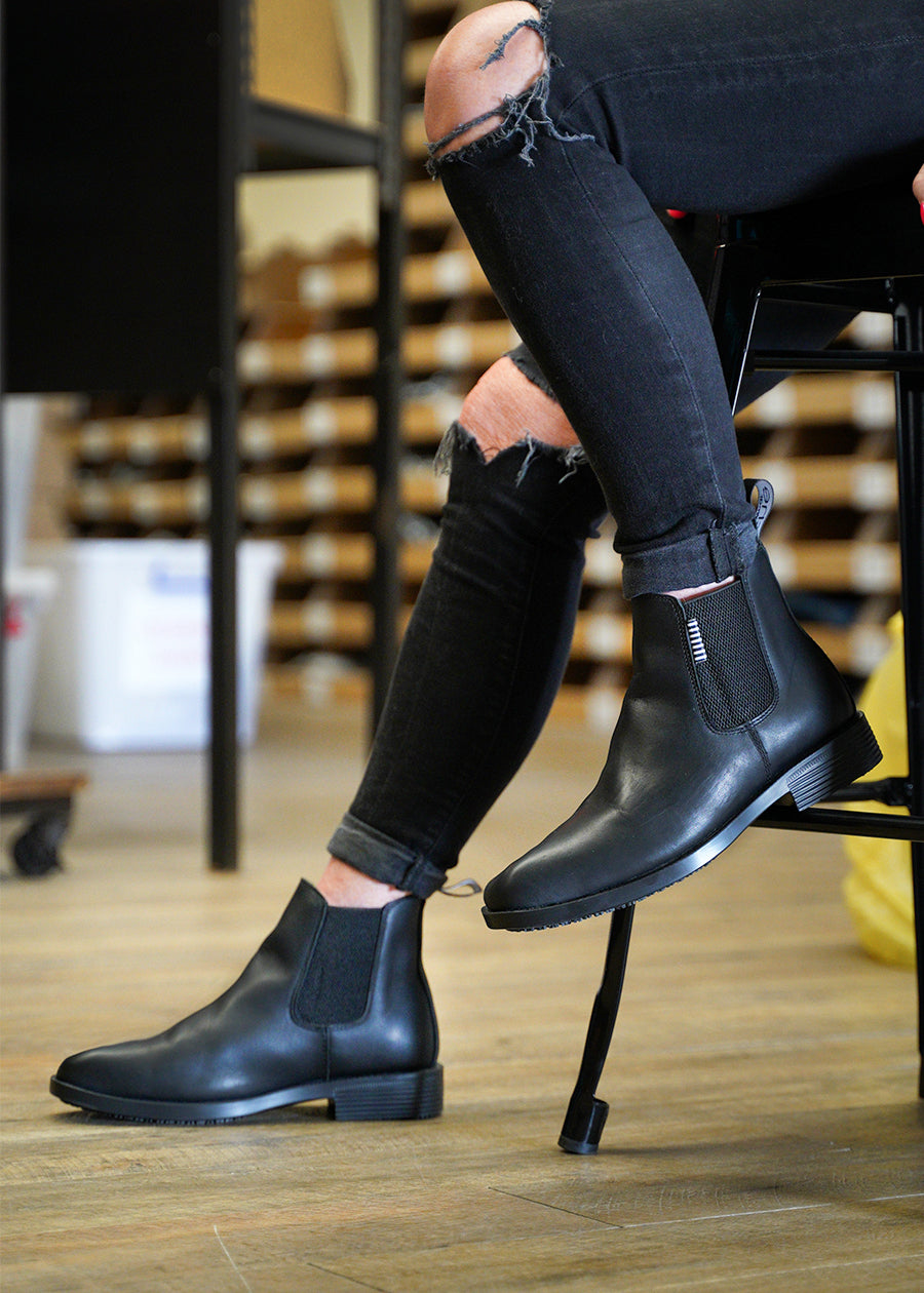 Women's Chelsea Boots - Comfortable Ankle Boots for Fall & Winter | Waterproof Leather, Slip-On Style, Fashionable & Versatile for Work, Travel & Casual Outfits