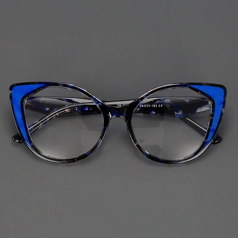 CCspace Women's Full Rim Square Cat Eye Titanium Eyeglasses Frame - Lightweight & Durable TR90 Material - Perfect for Work, Reading & Fashion Accessories