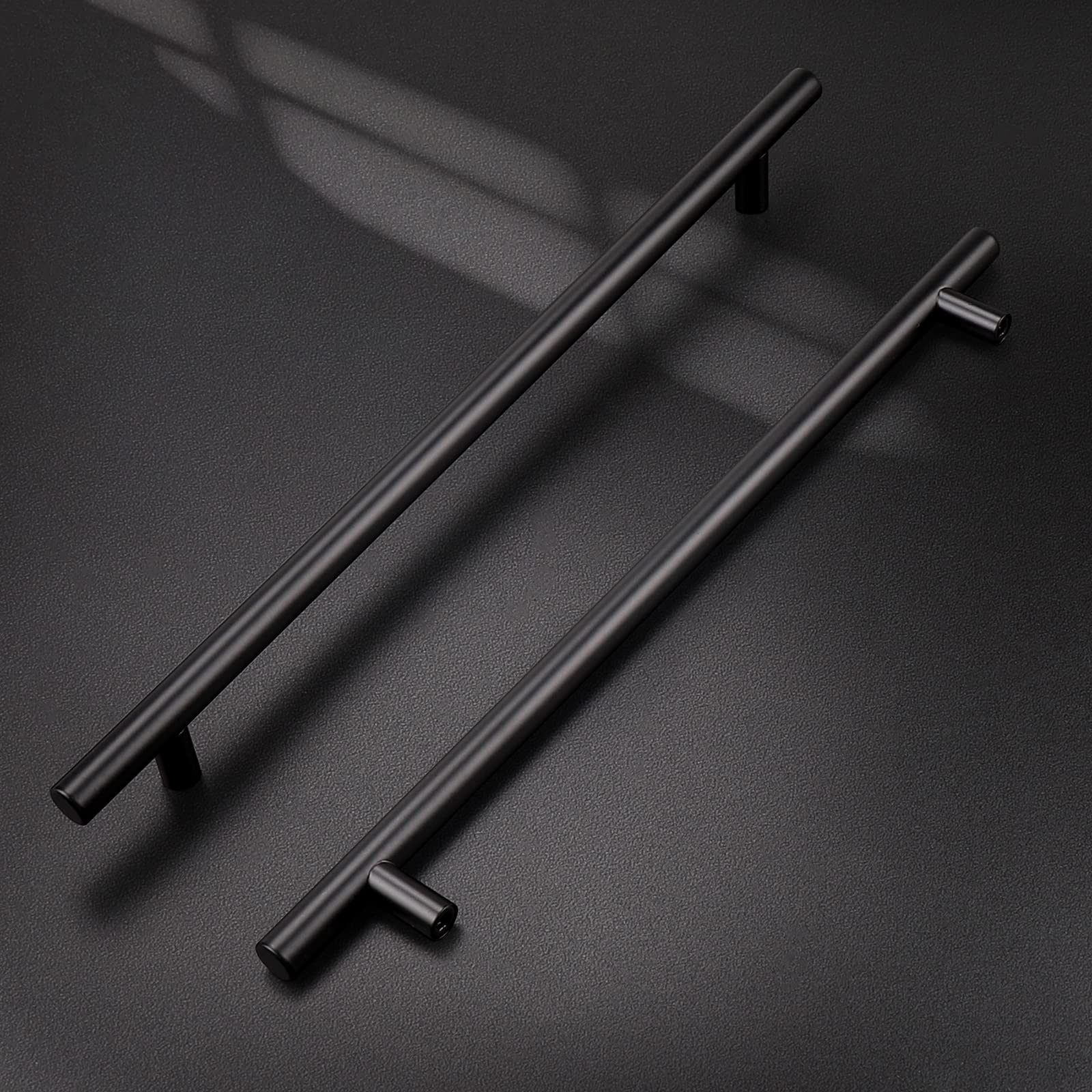 Probrico 200 Pack 10 Inch Black Modern Cabinet Handles - T Bar Pulls for Kitchen Cabinets, Dressers & Cupboards | Durable Hardware for Home & Office Furniture