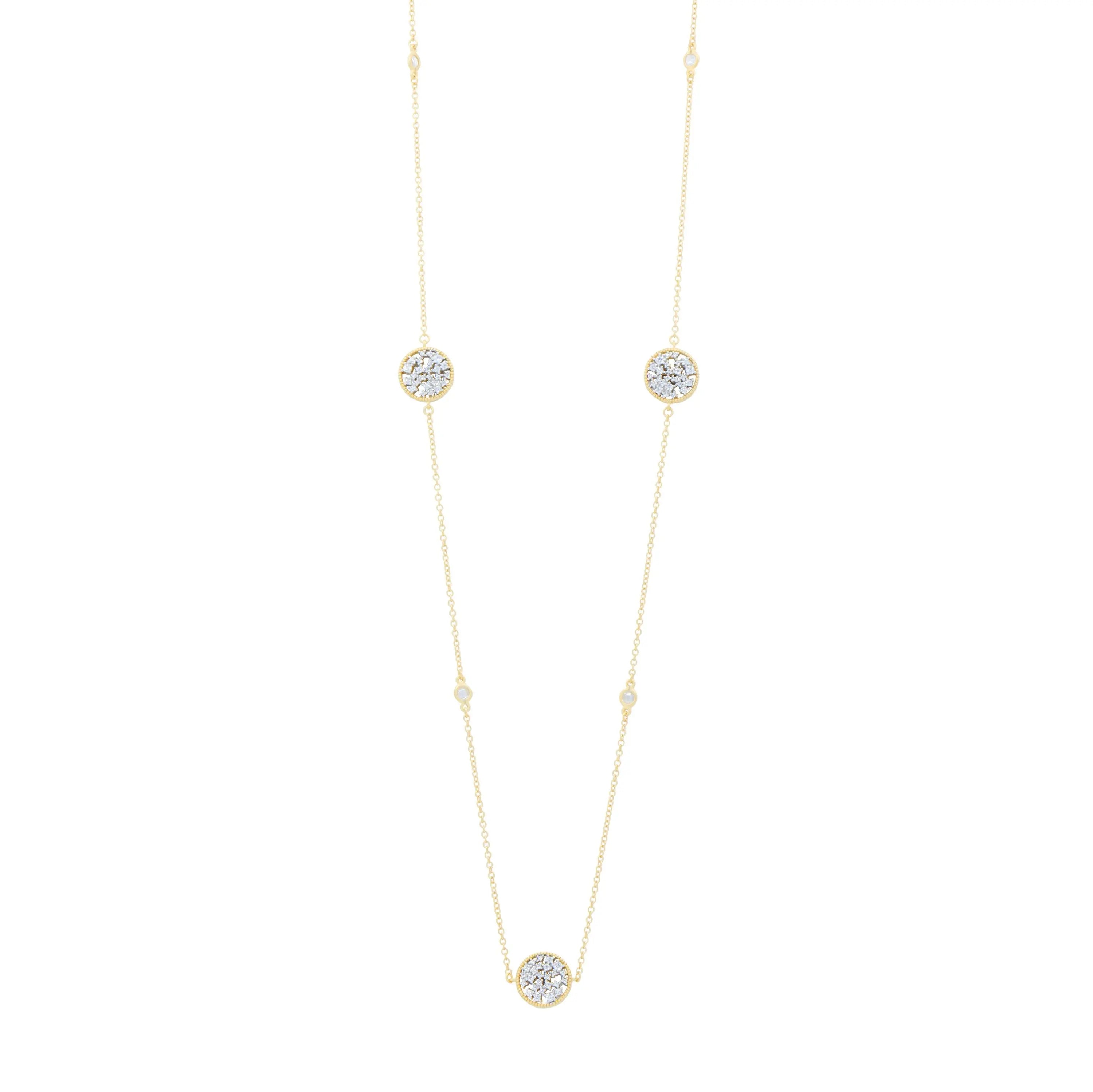 Shining Hope Station Long Necklace for Women - Elegant Layering Pendant Chain Jewelry Gift for Her, Perfect for Parties, Weddings & Everyday Wear