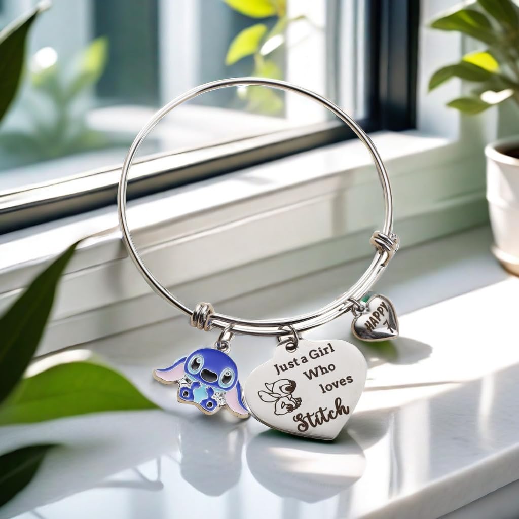 Stitch Bracelet - Happy Birthday Gift for Girls Ages 3-16 | Anime Jewelry for Daughter, Granddaughter, Sister & Friends | Perfect for Birthday Parties, School Events & Disney Themed Occasions